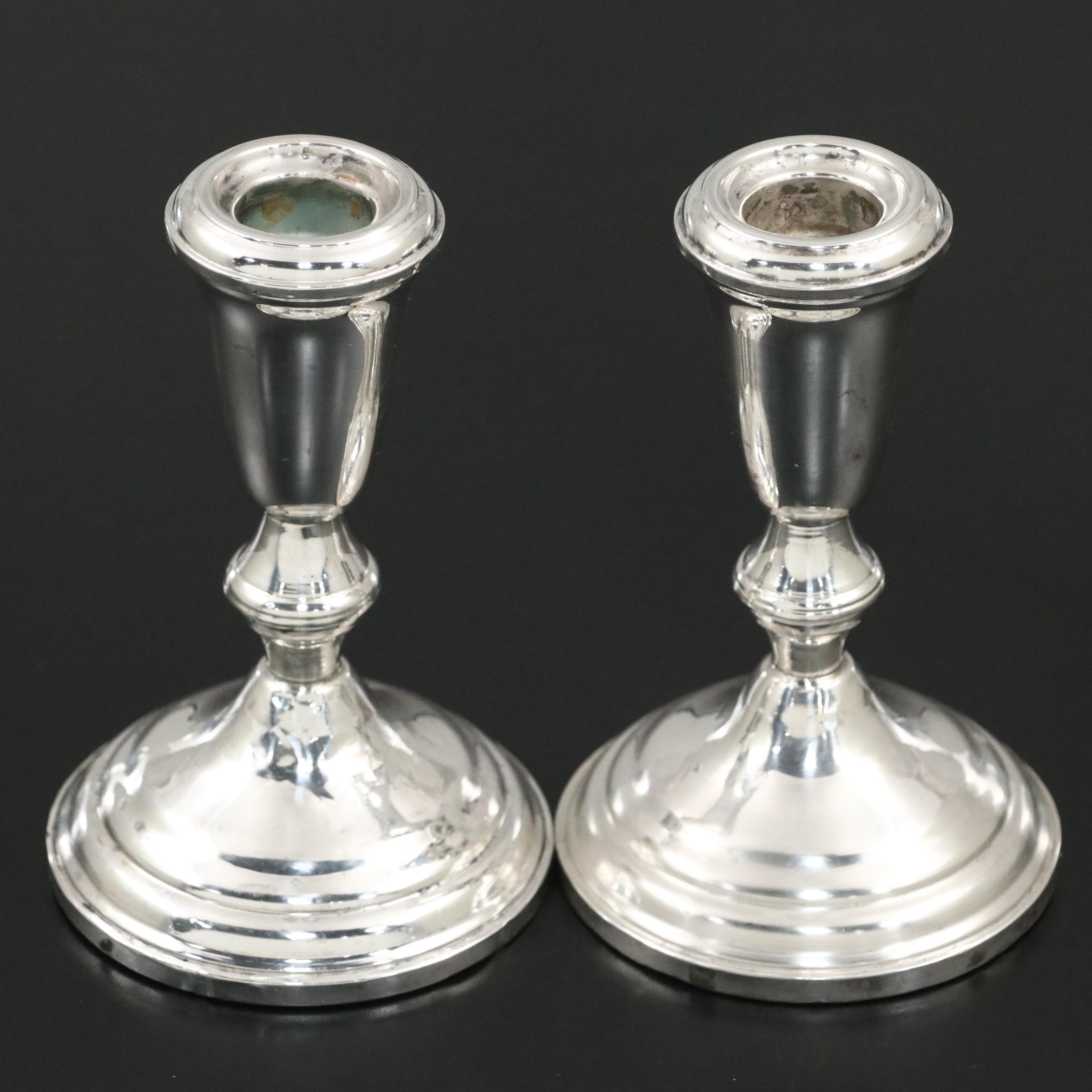 American Weighted Sterling Silver Candlesticks