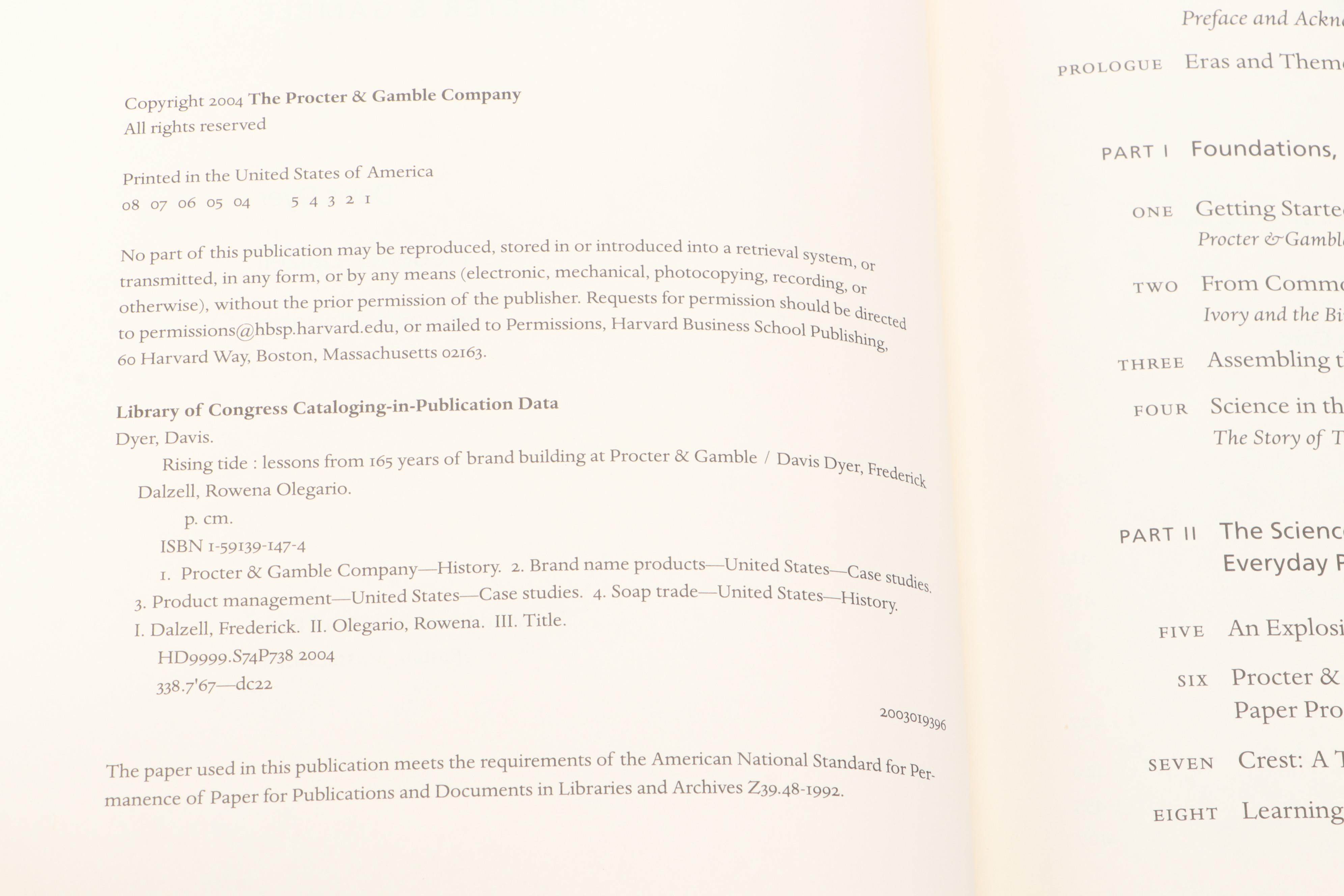 First Edition "Rising Tide" and "Eyes on Tomorrow" Procter & Gamble Books