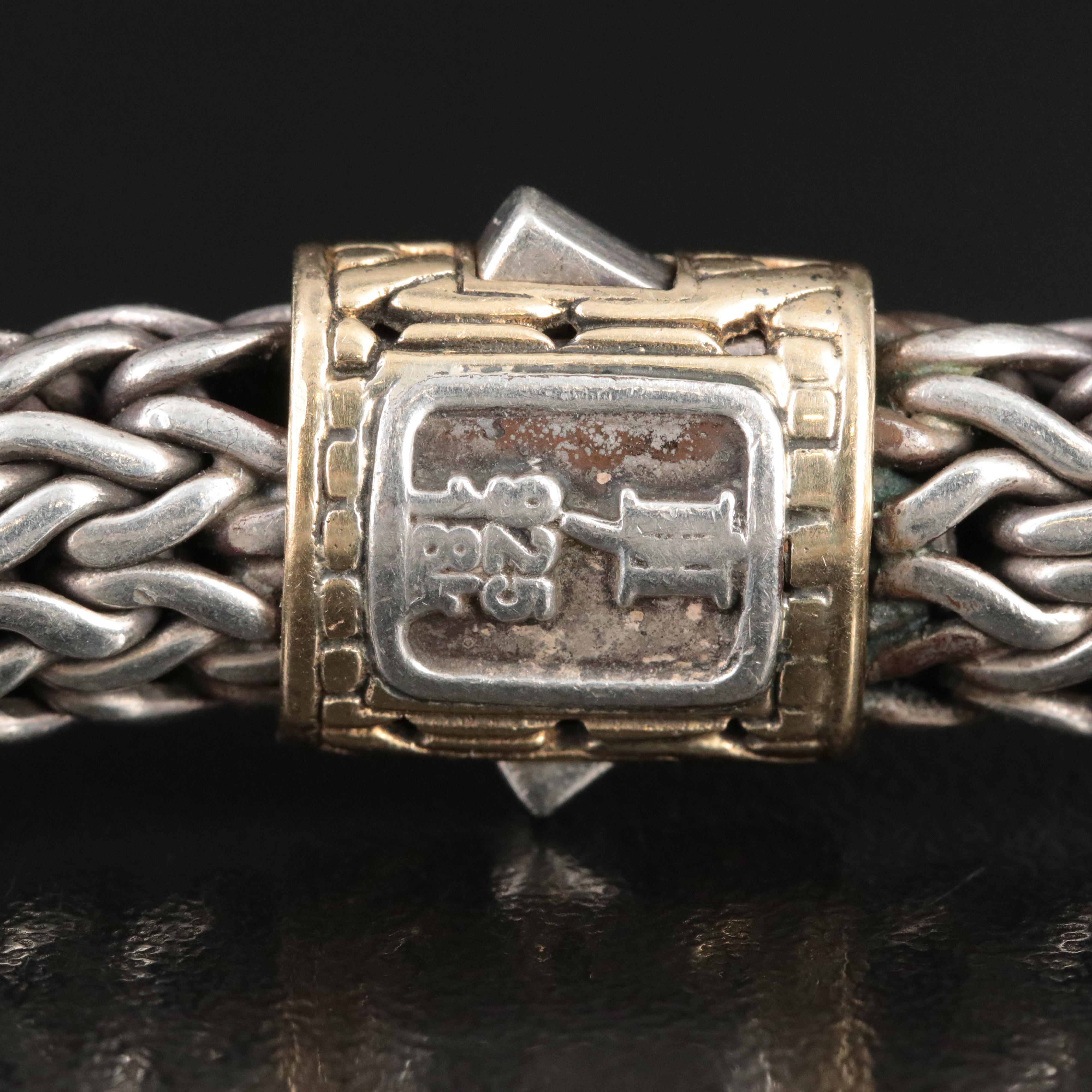 John Hardy Classic Chain Sterling Bracelet with 18K Clasp