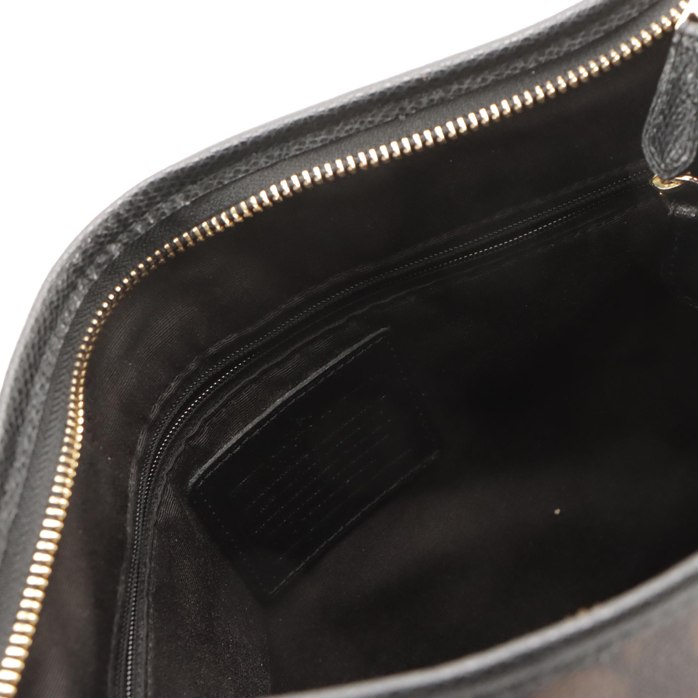 Coach Signature File Bag, Black Leather East West Pop Crossbody, Park Violet Bag