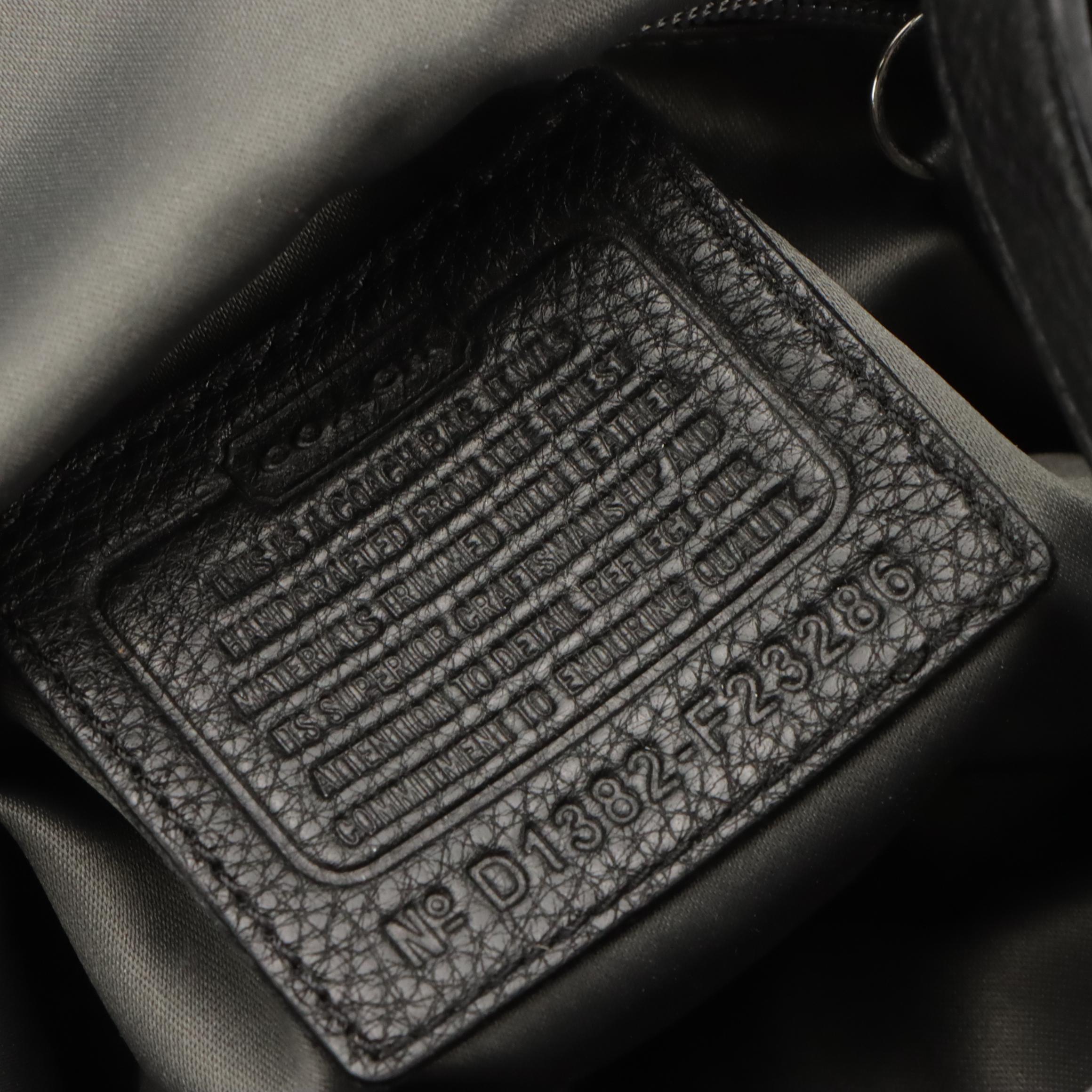 Coach Signature File Bag, Black Leather East West Pop Crossbody, Park Violet Bag