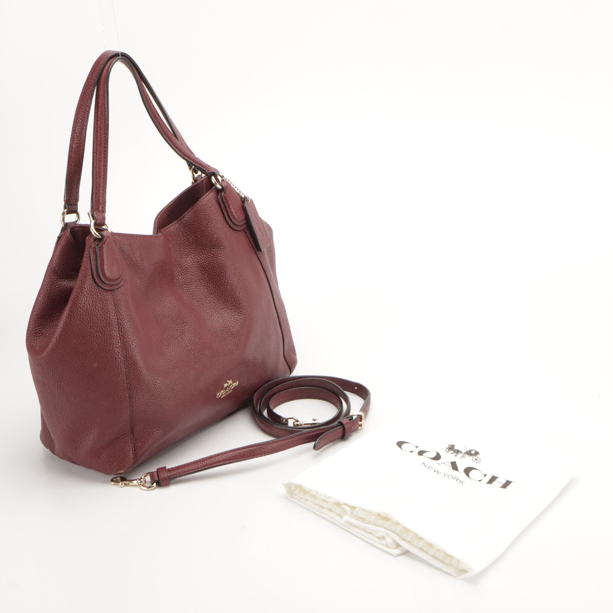Coach Signature Mini Boston Bag, Burgundy Leather Edie Bag & Chalk Mini Carryall