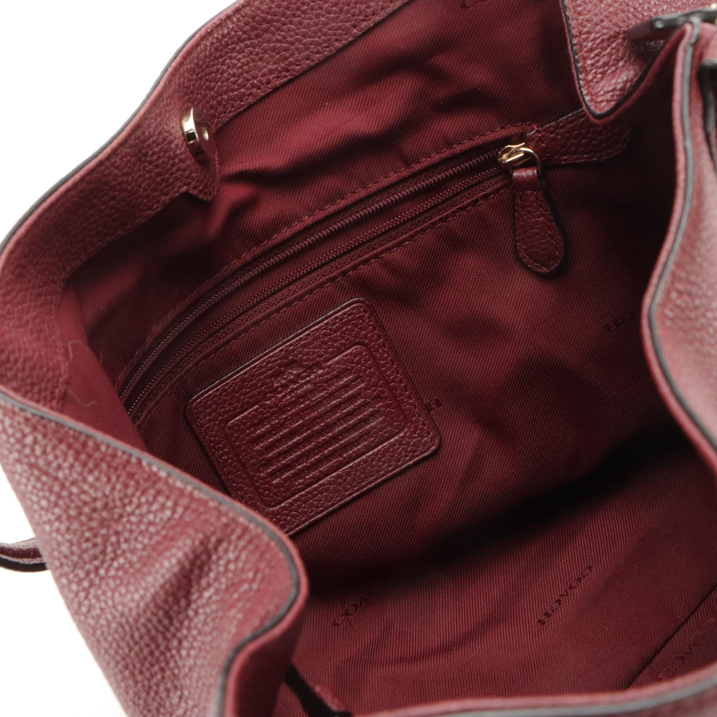 Coach Signature Mini Boston Bag, Burgundy Leather Edie Bag & Chalk Mini Carryall