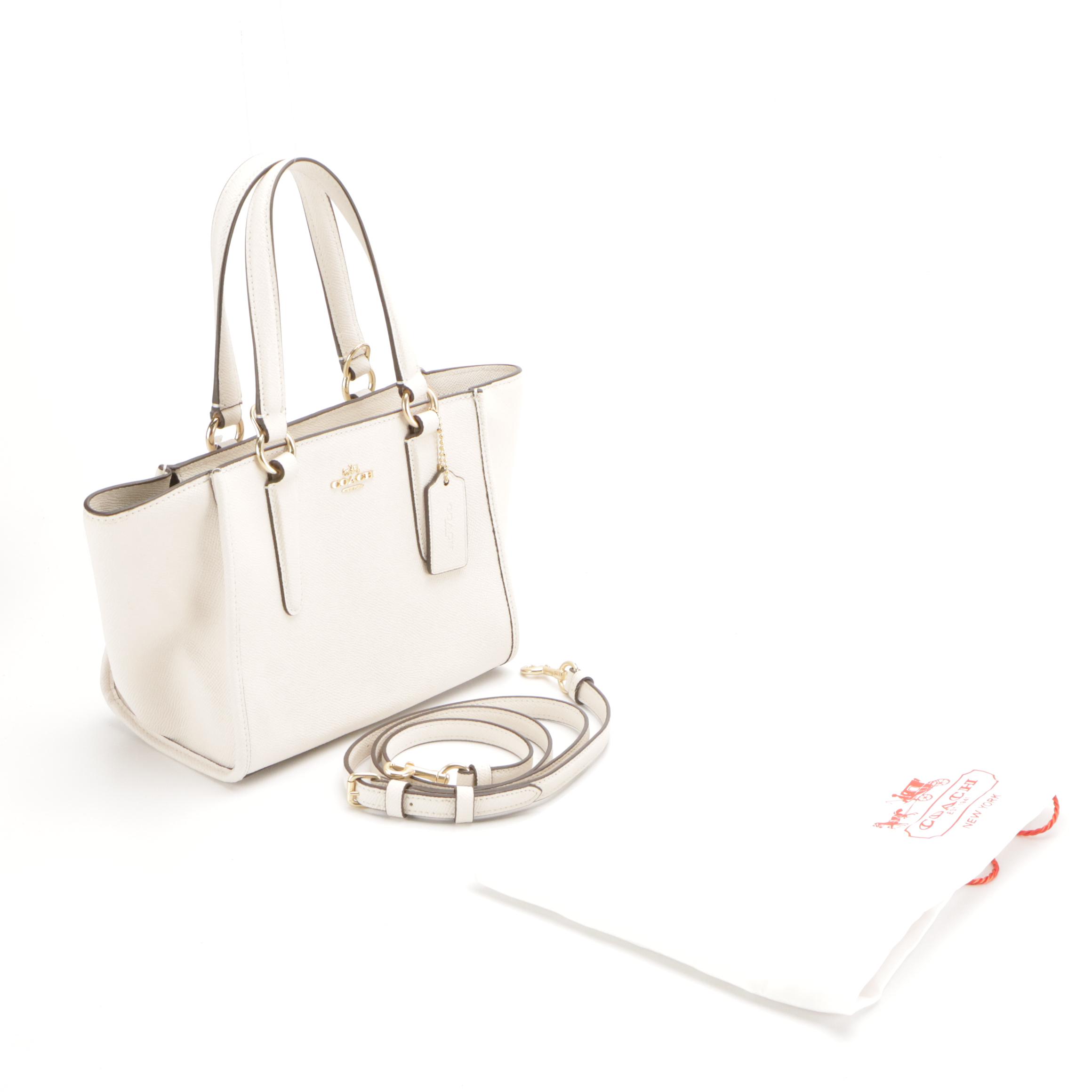 Coach Signature Mini Boston Bag, Burgundy Leather Edie Bag & Chalk Mini Carryall