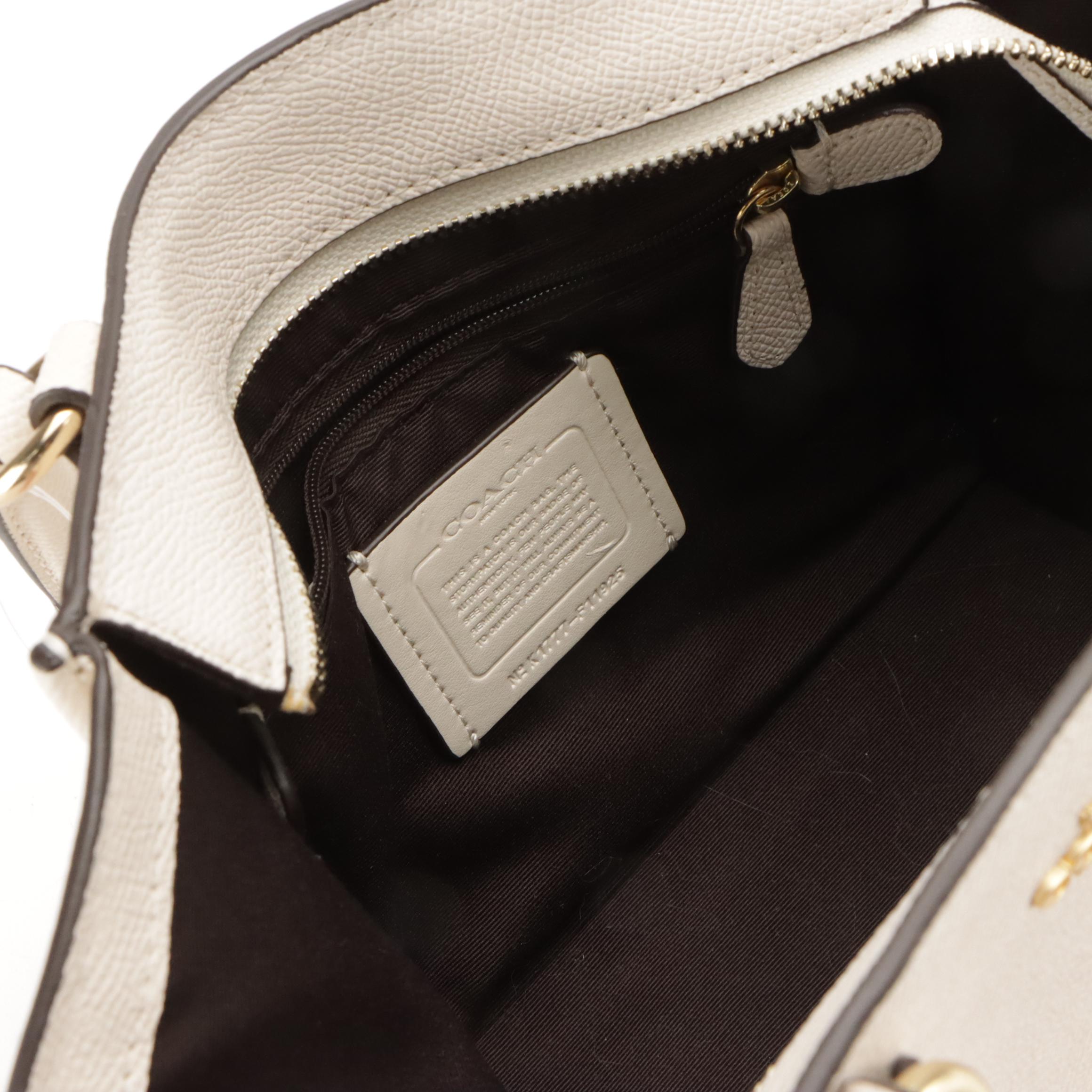 Coach Signature Mini Boston Bag, Burgundy Leather Edie Bag & Chalk Mini Carryall