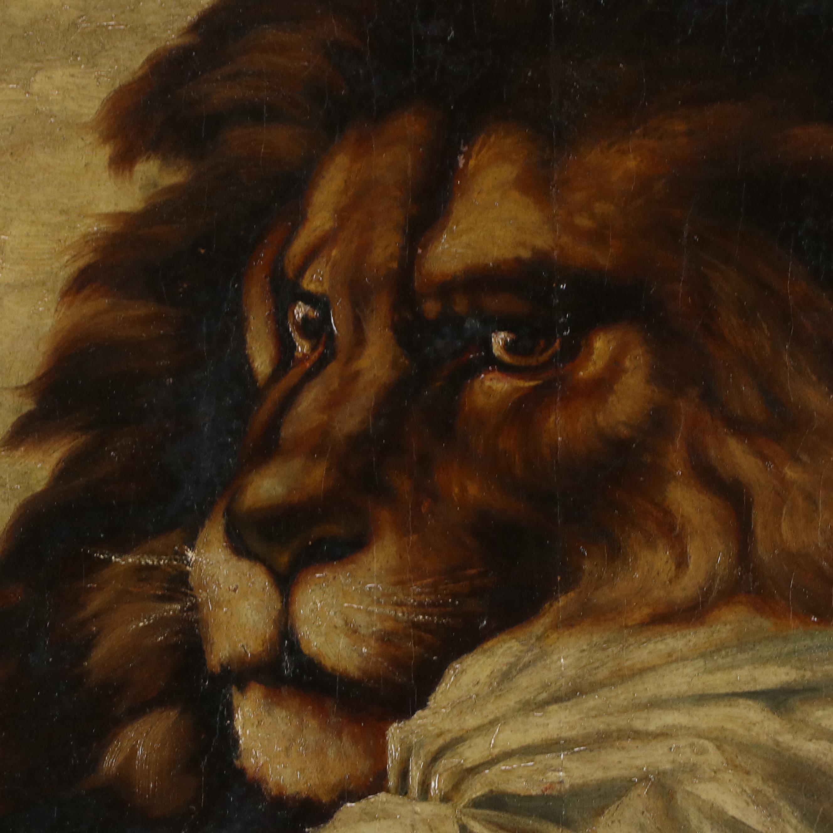 Oil Painting After Gabriel Cornelius Ritter von Max "The Lion's Bride," 1904