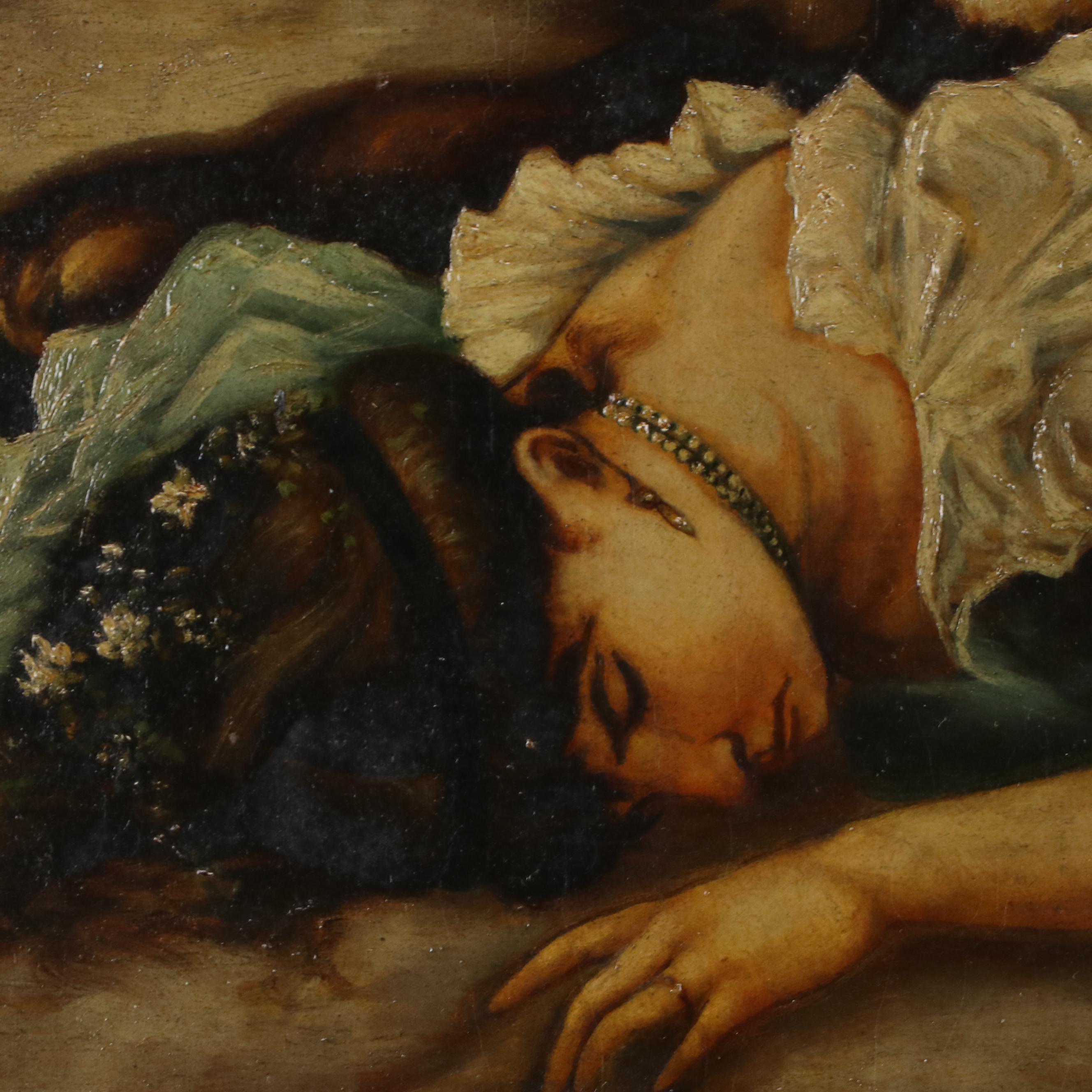 Oil Painting After Gabriel Cornelius Ritter von Max "The Lion's Bride," 1904