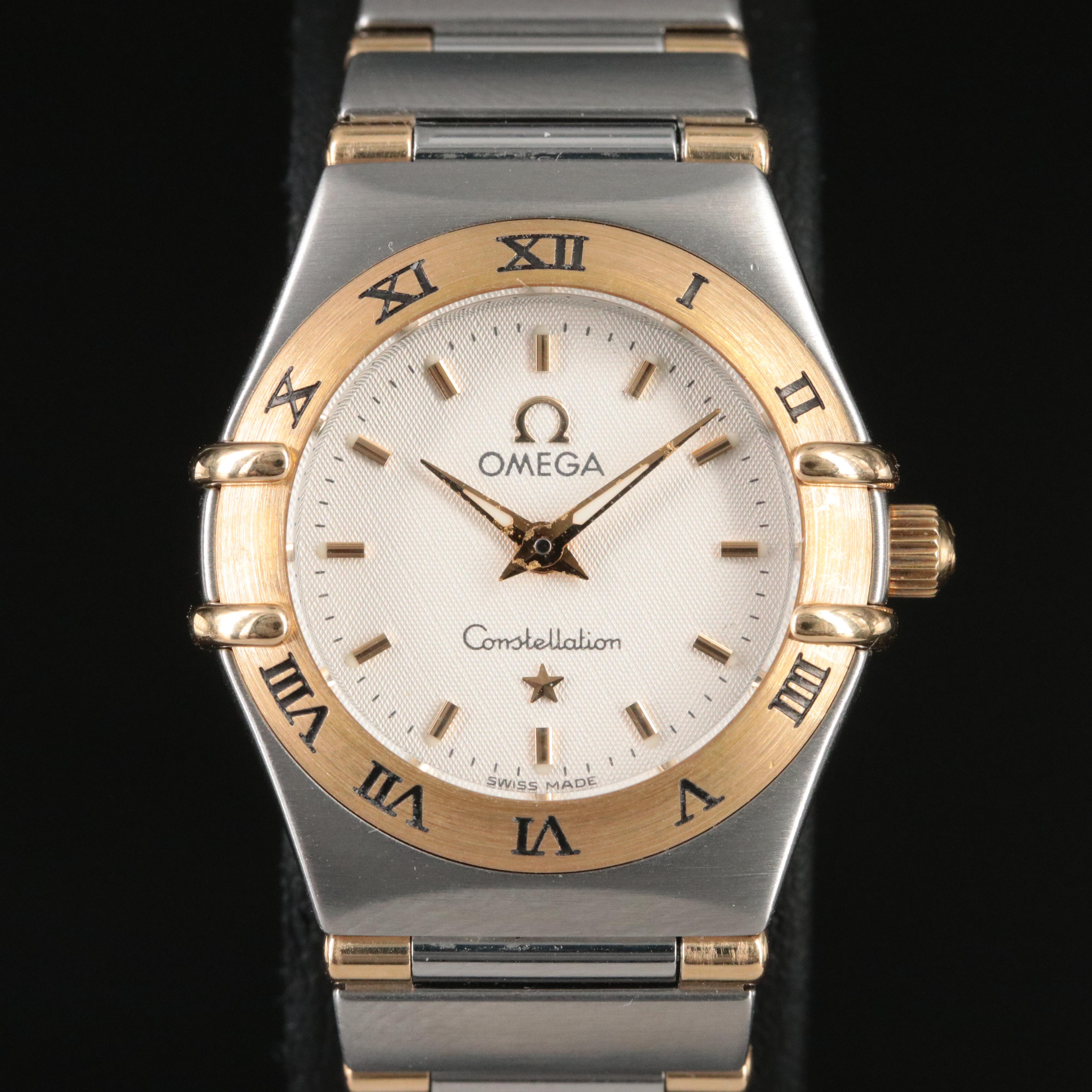 Omega Constellation 18K and Stainless Steel Quartz Watch