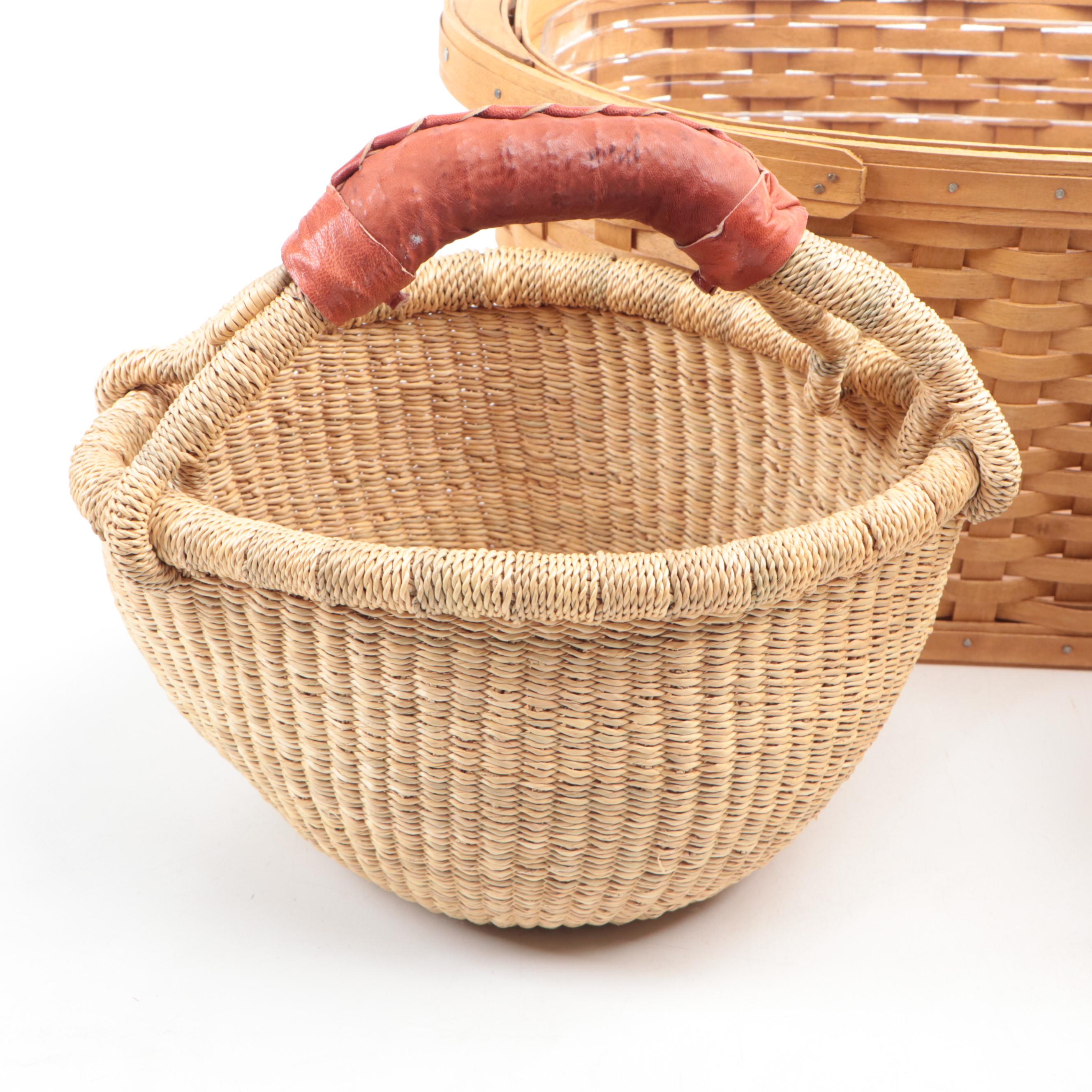 Longaberger and Other Baskets and Linens