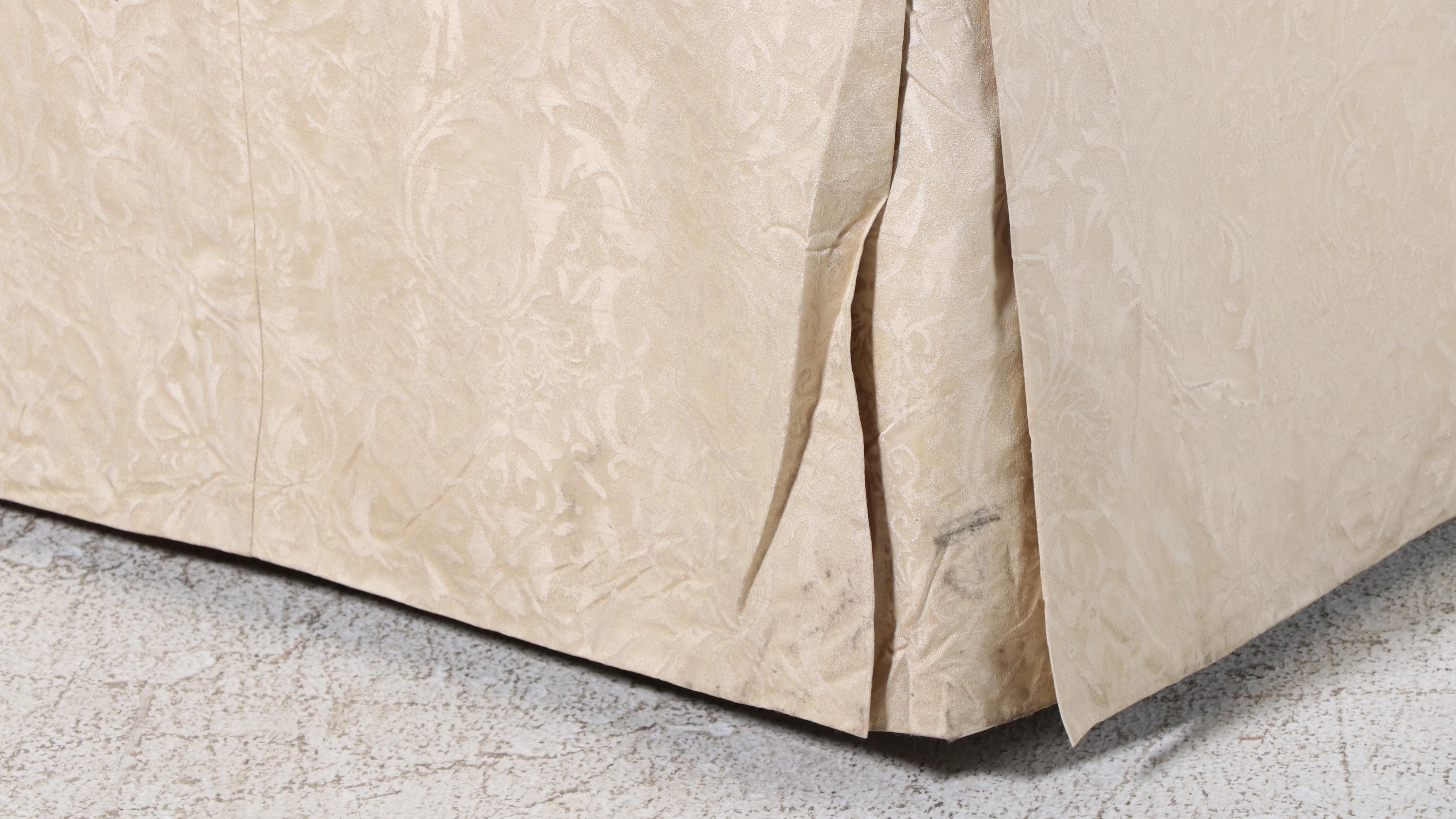 Marge Carson Inc. Scrolled Arm Overstuffed Sofa with Accent Pillows