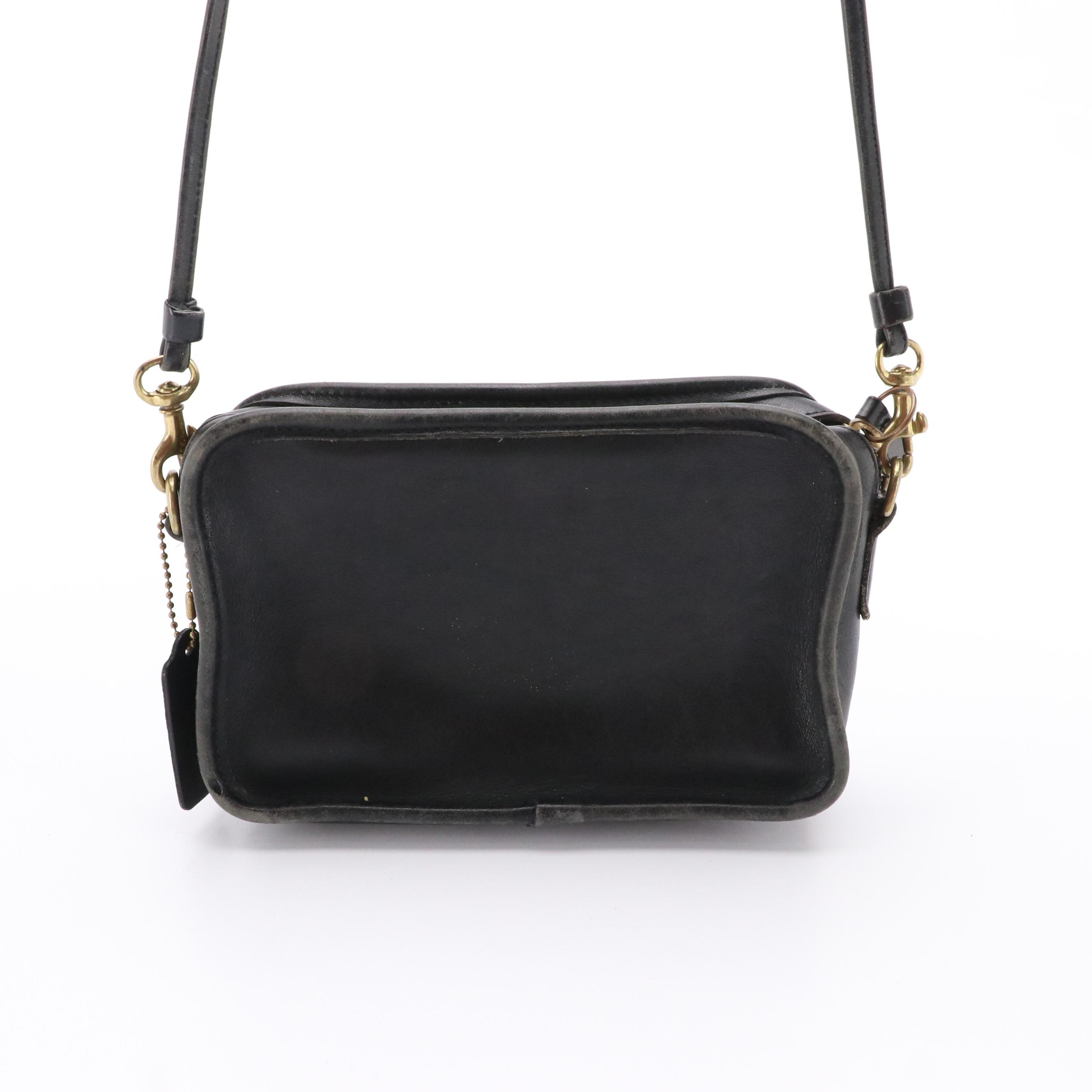 Coach 9925 Carnival Crossbody Bag in Black Glove-Tanned Leather, 1990s