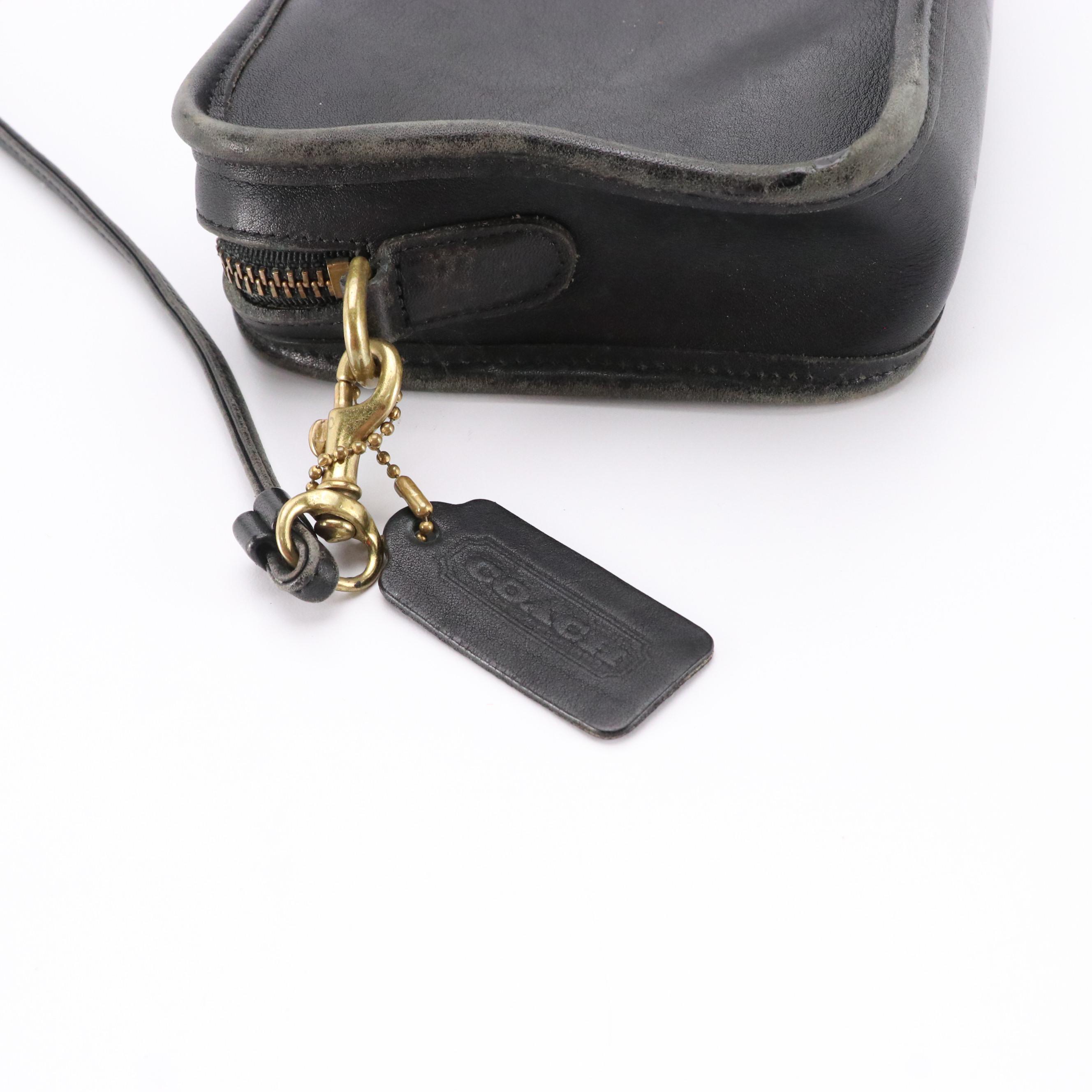 Coach 9925 Carnival Crossbody Bag in Black Glove-Tanned Leather, 1990s