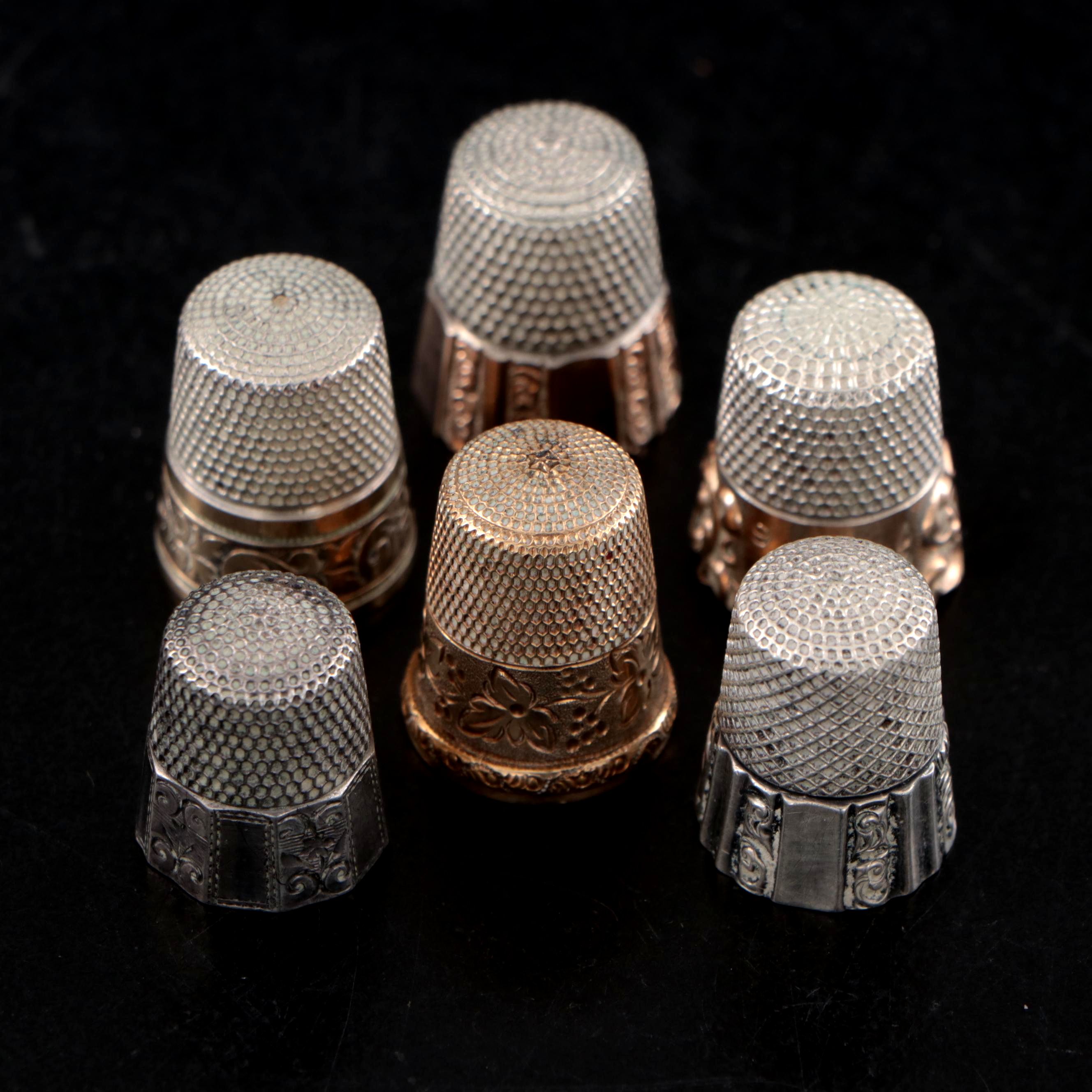 Simons Brothers and Ketcham & McDougall Sterling Silver Thimbles