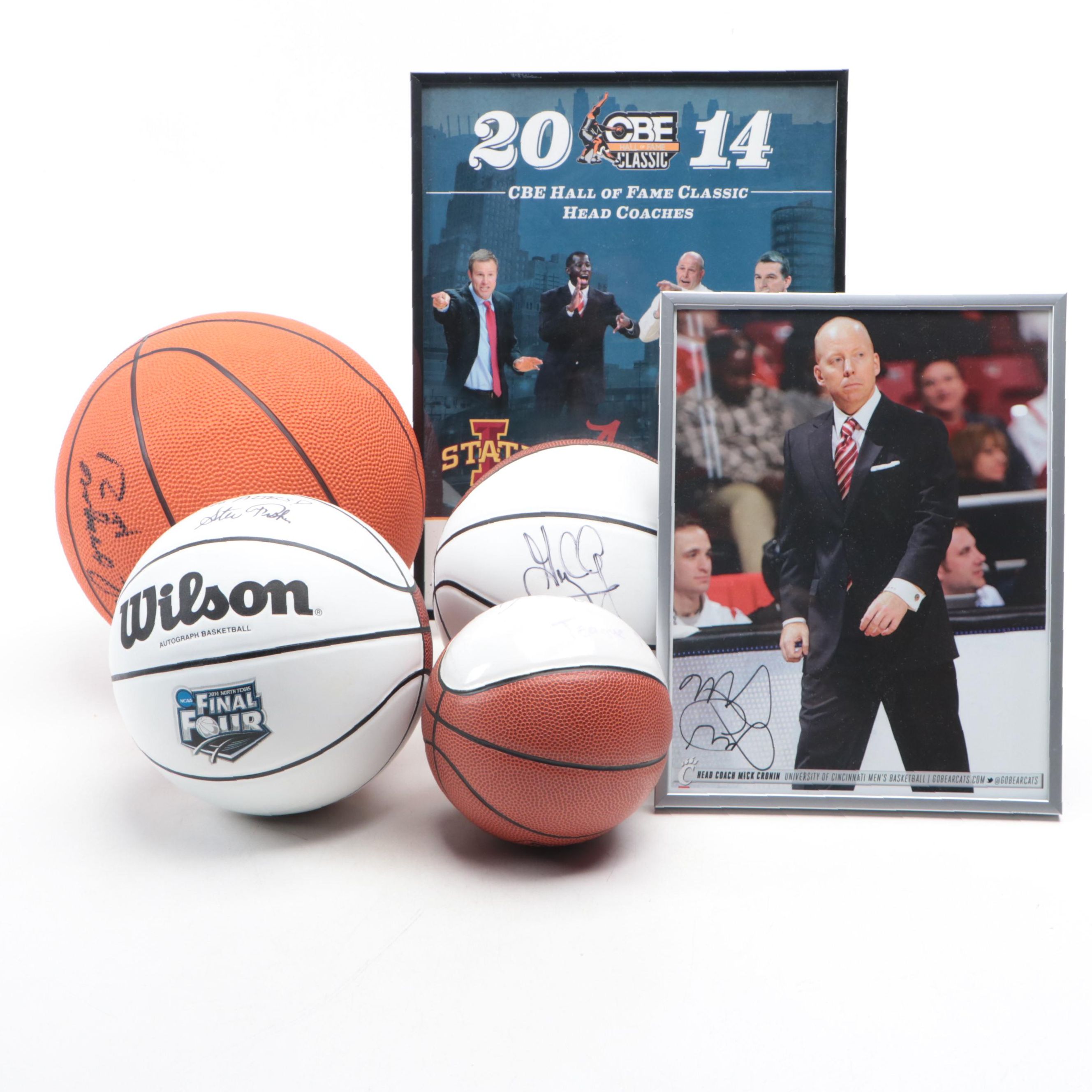 Greg Antony and Steve Fisher Signed Mini Wilson Final Four Basketballs with More
