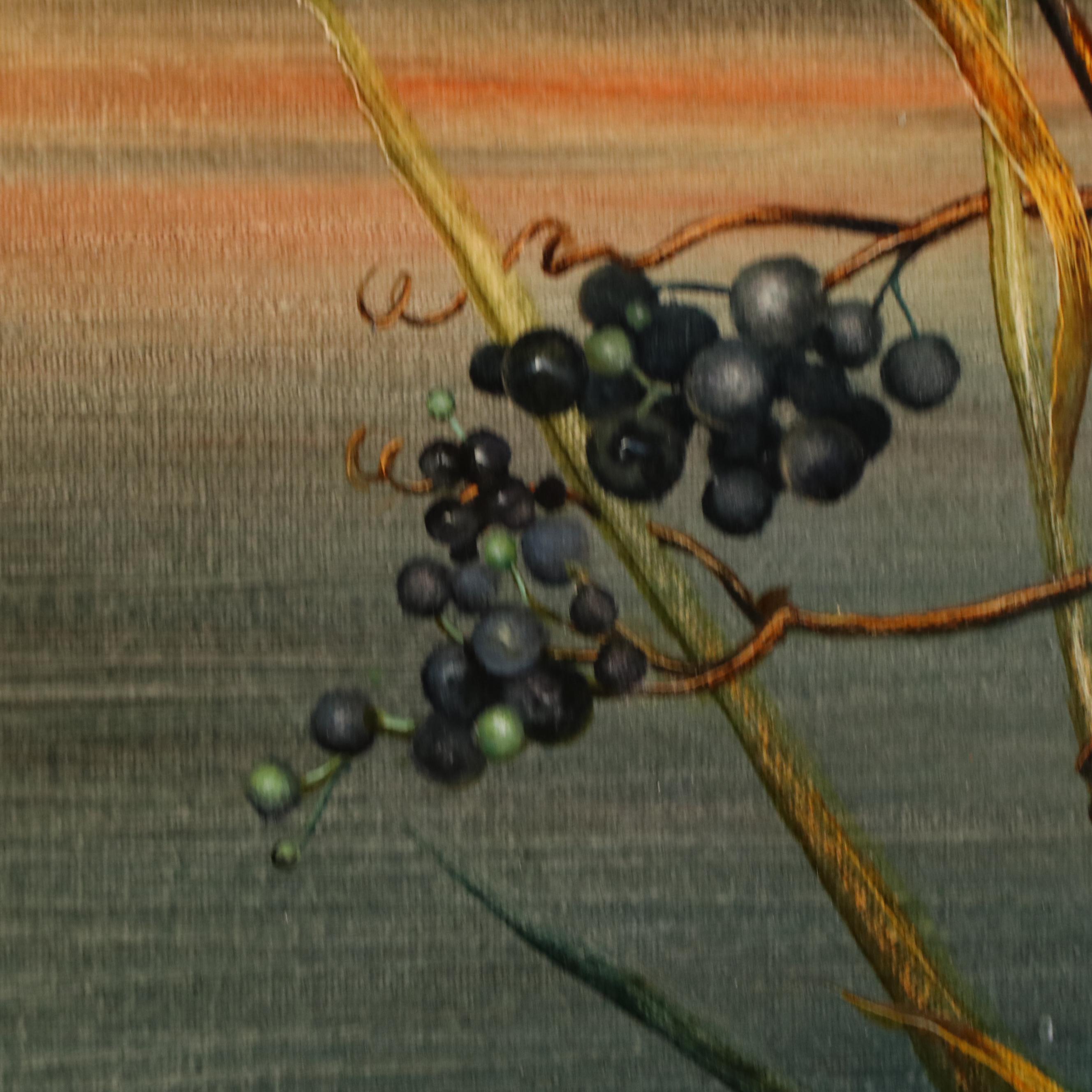 Marty Katon Oil Painting of Ducks, 1983