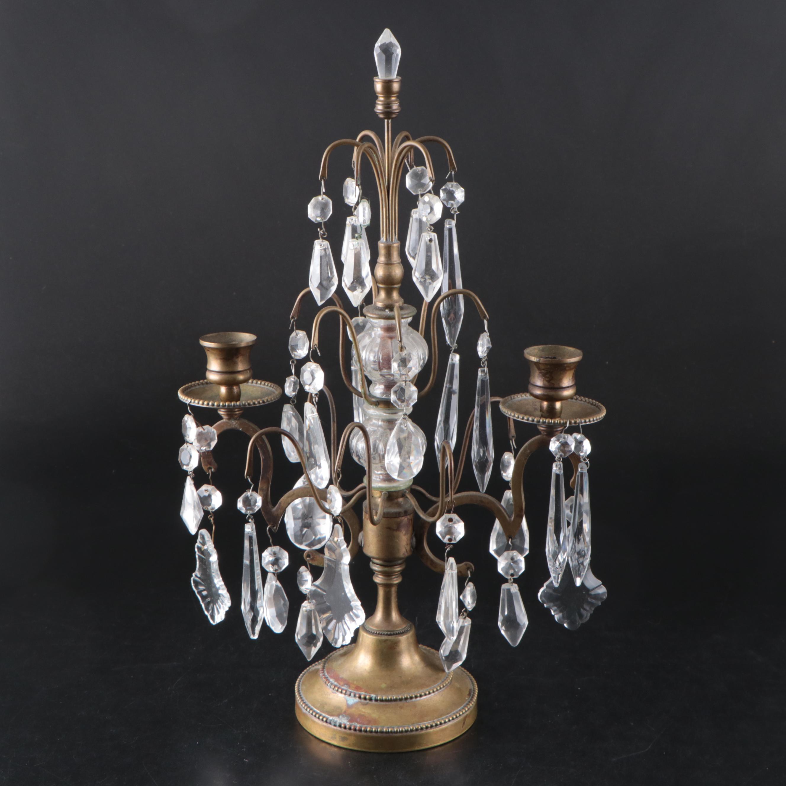 French Style Gilt Metal Girandole, 20th Century