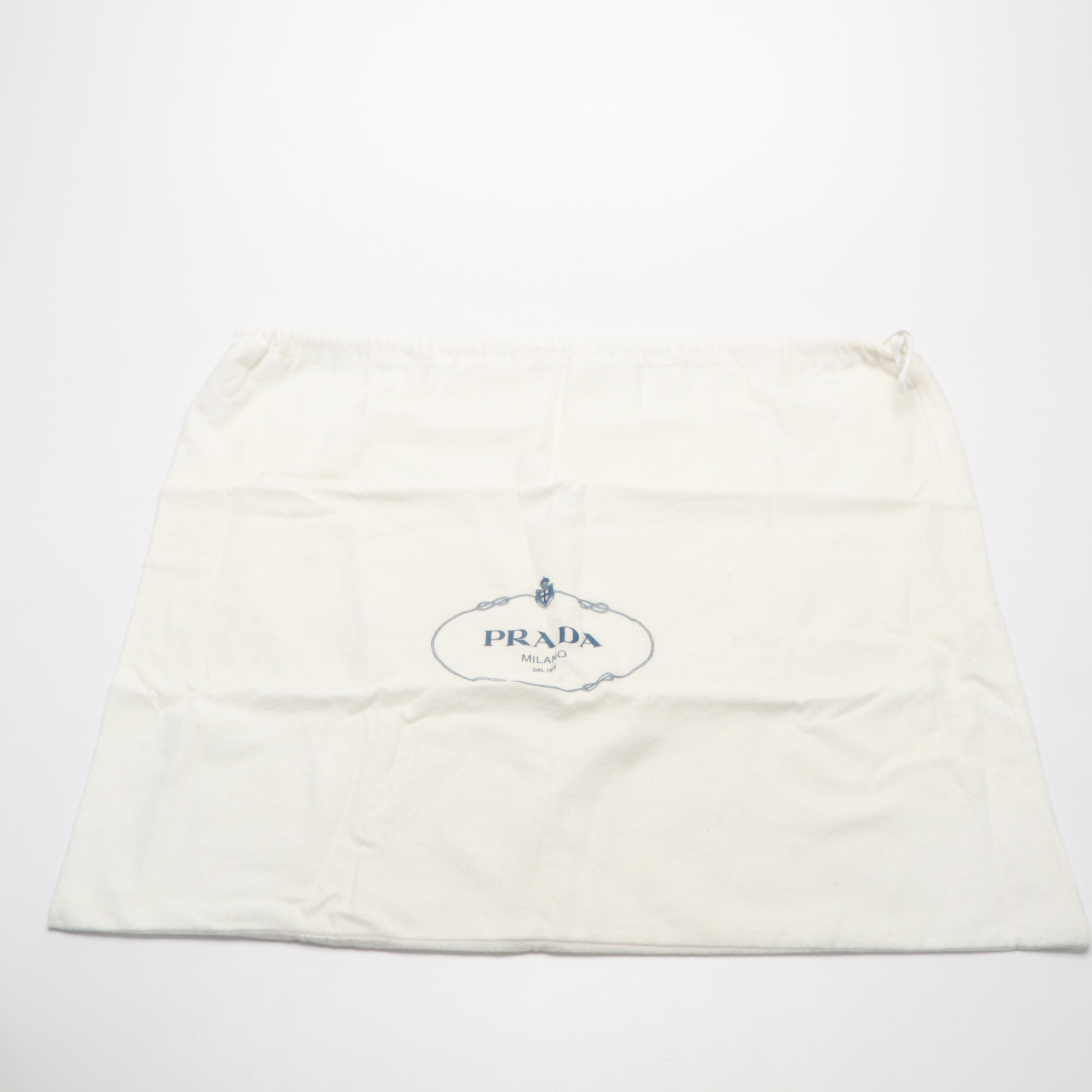 Prada Twin Pocket Tote in Navy Glace Calf Leather