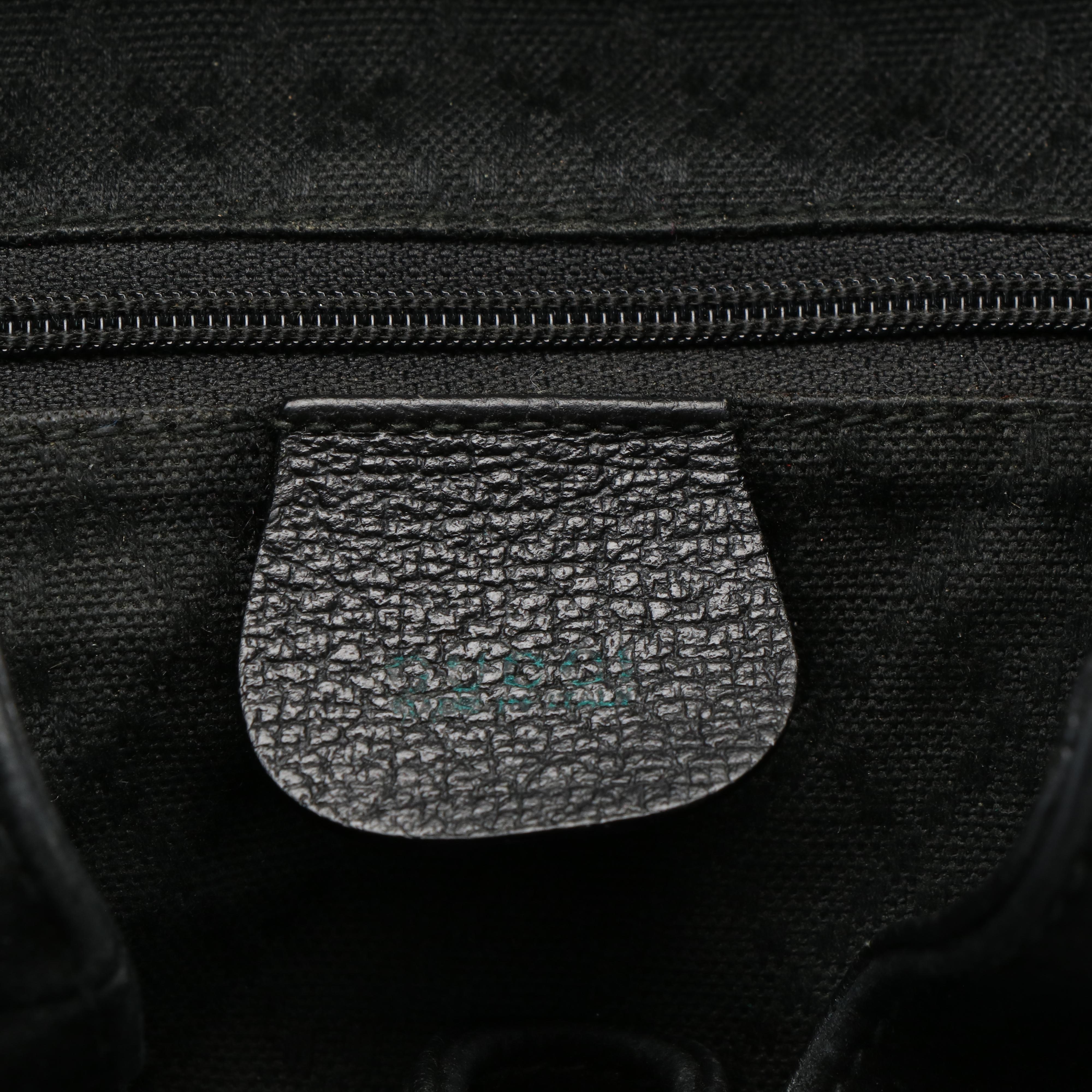 Gucci Bamboo Bar Backpack in Black Suede and Leather