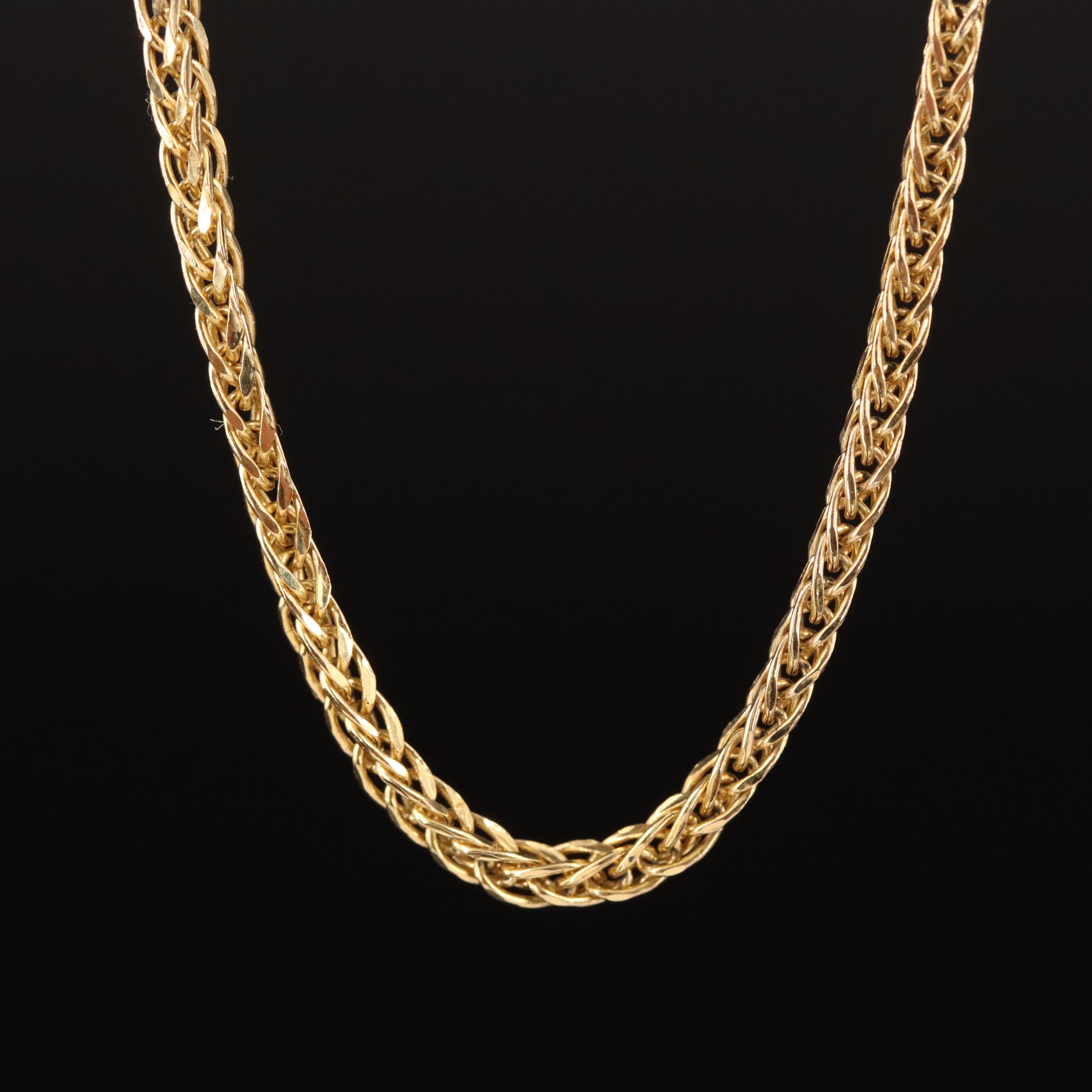 10K Wheat Chain Necklace