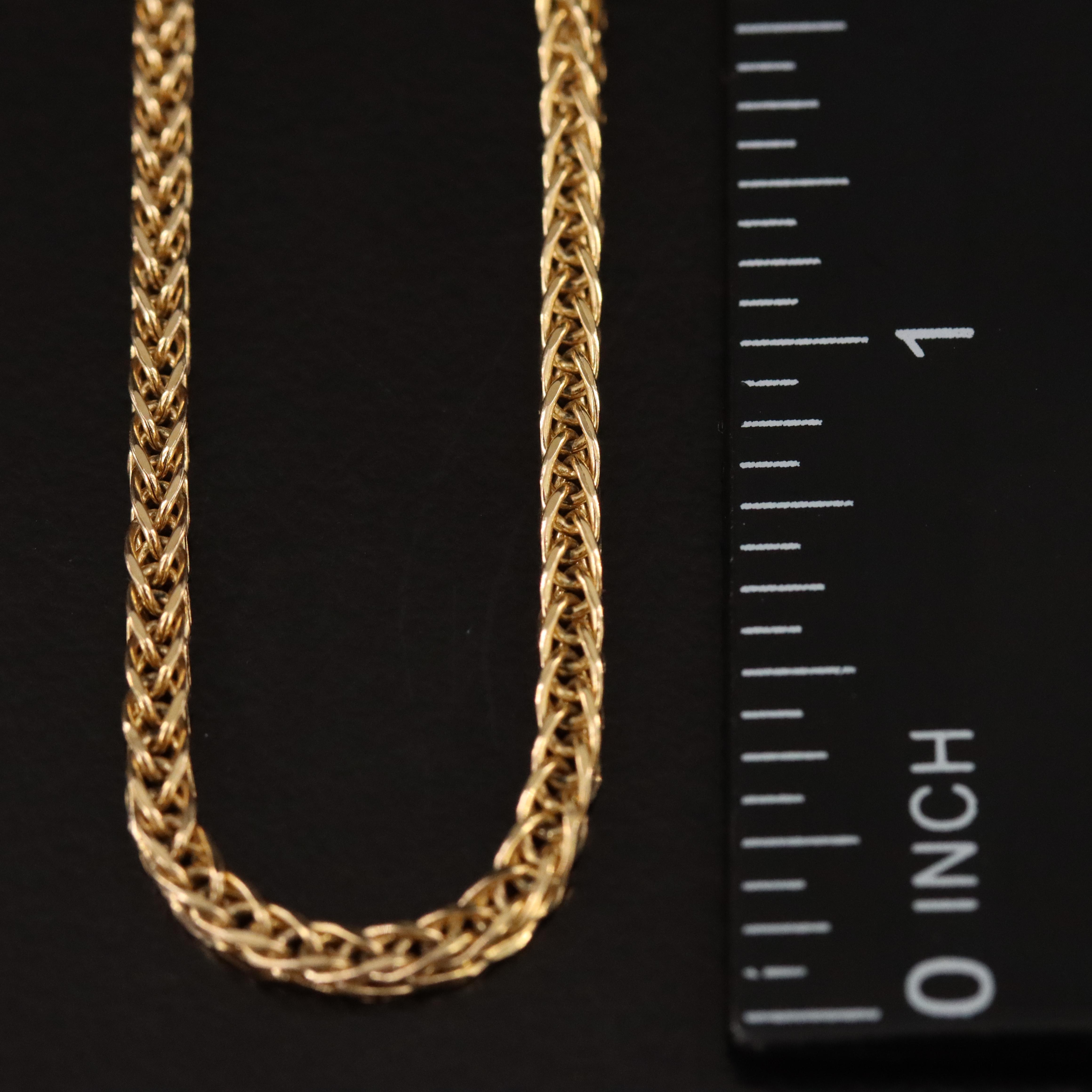 10K Wheat Chain Necklace