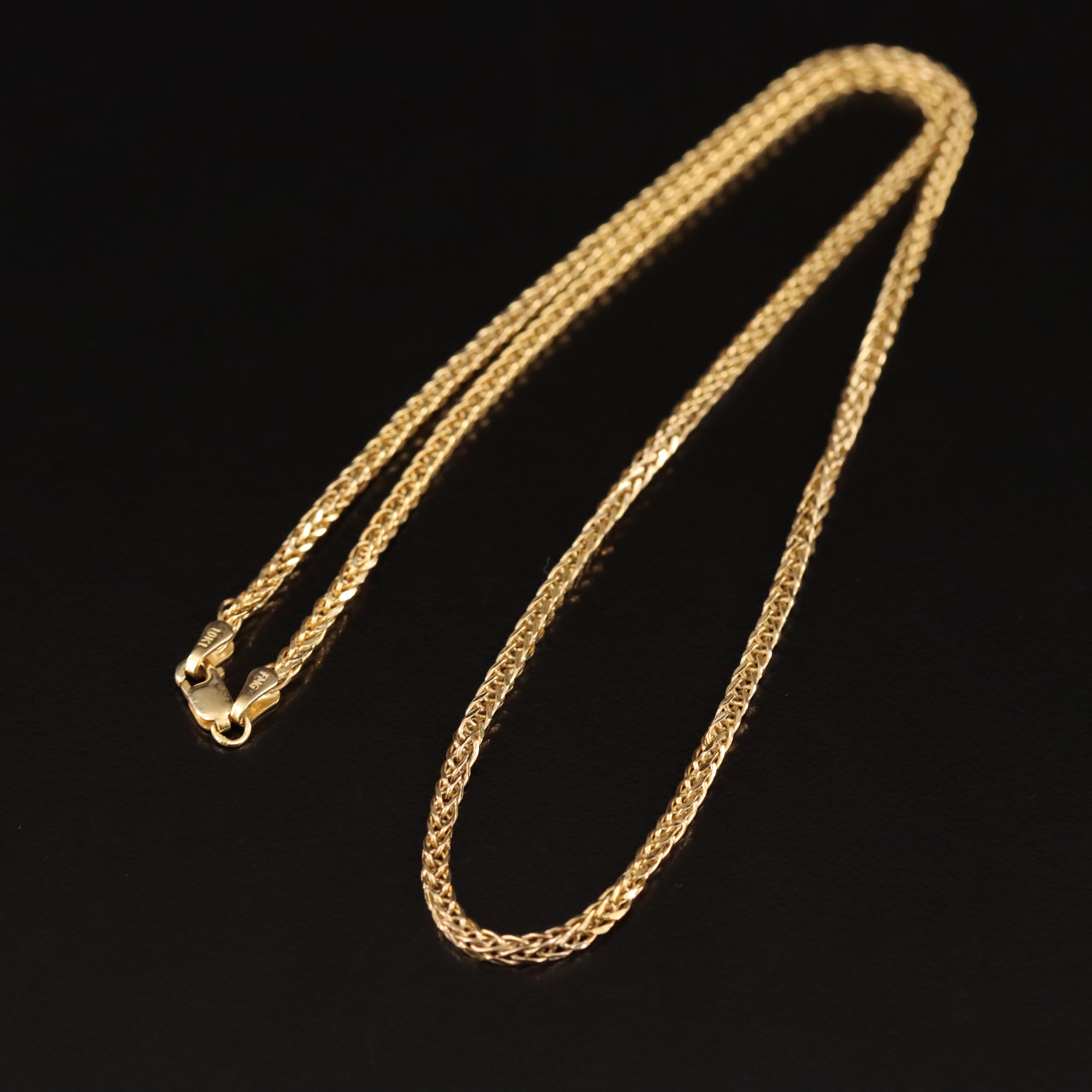 10K Wheat Chain Necklace