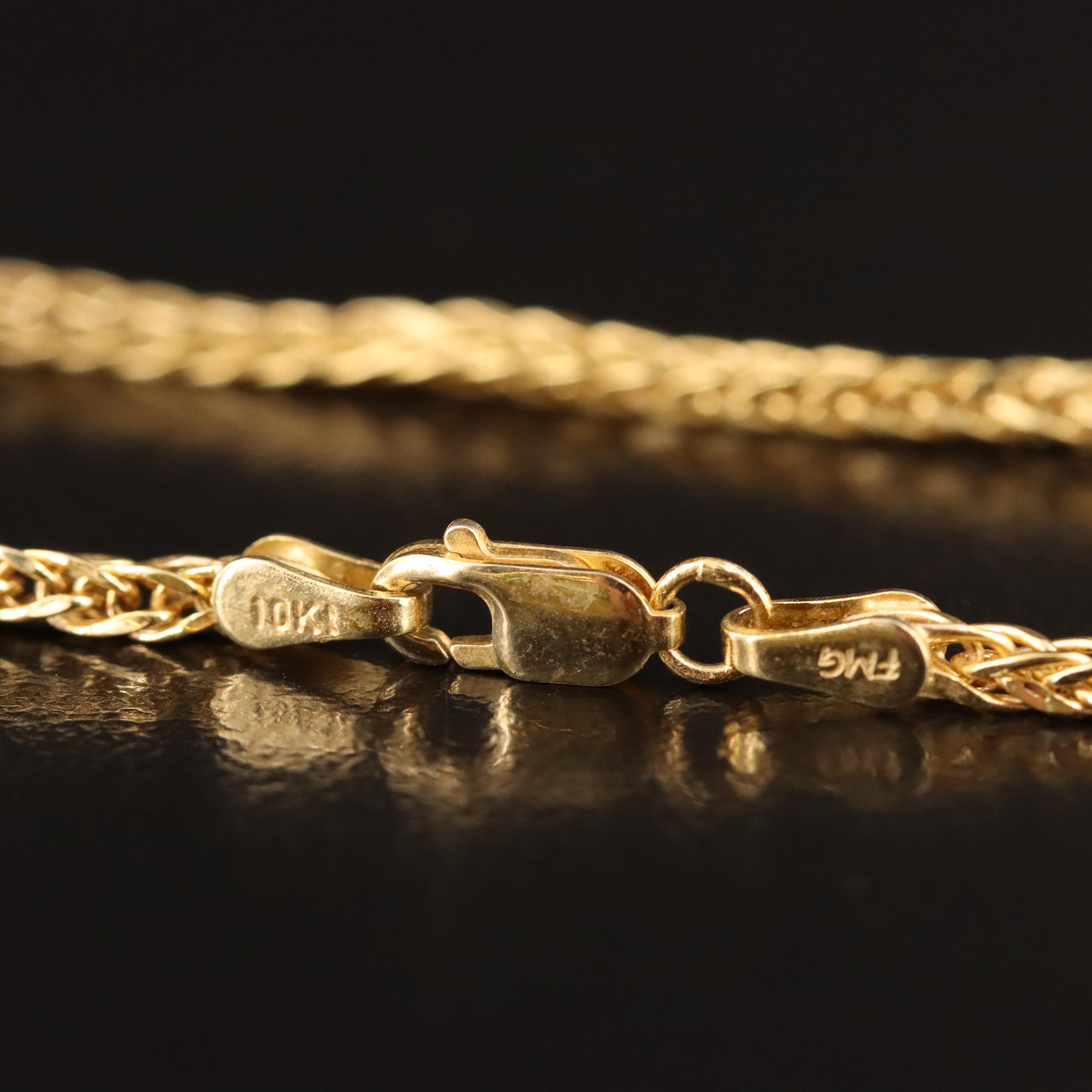 10K Wheat Chain Necklace