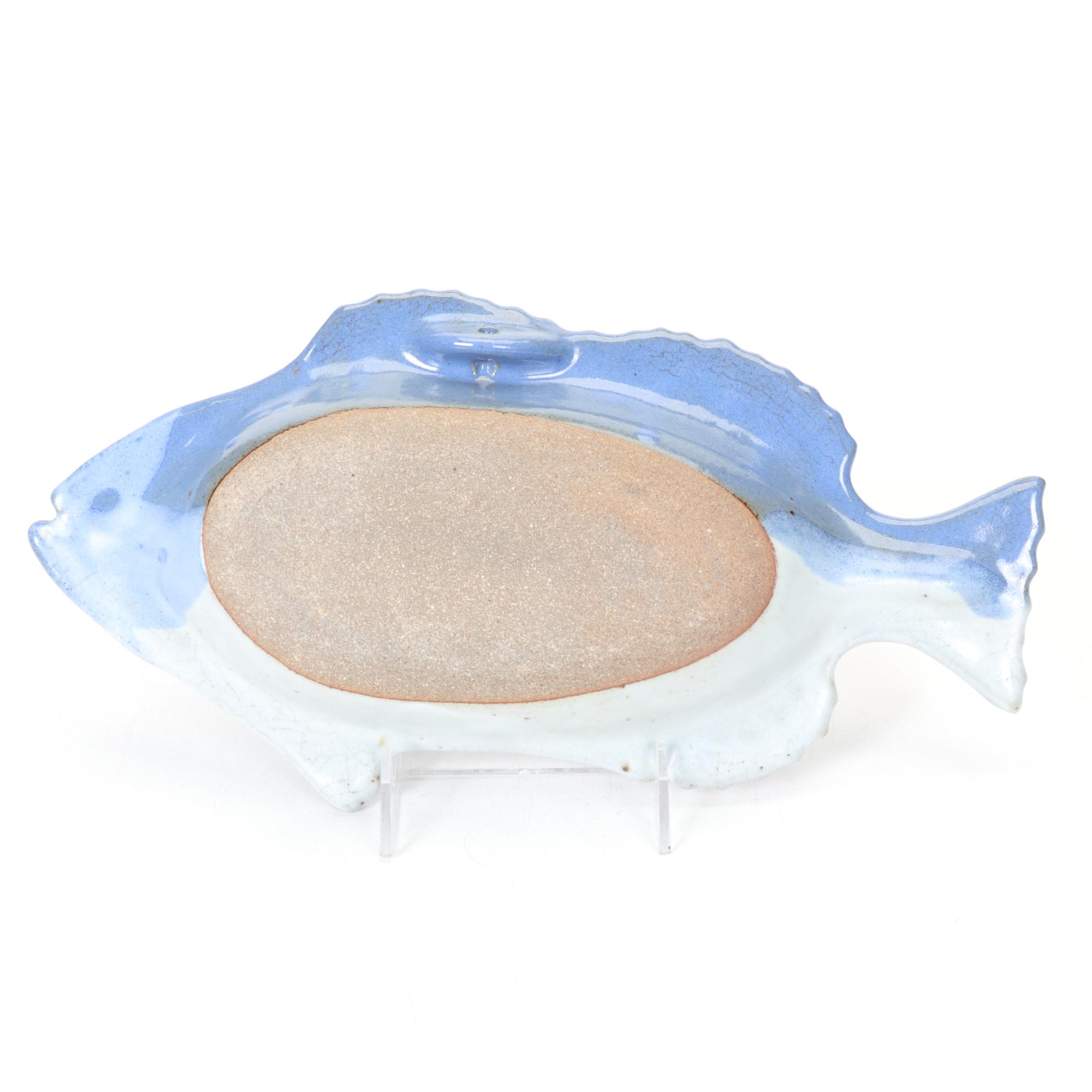 Two Pottery Fish-Shaped Bowls