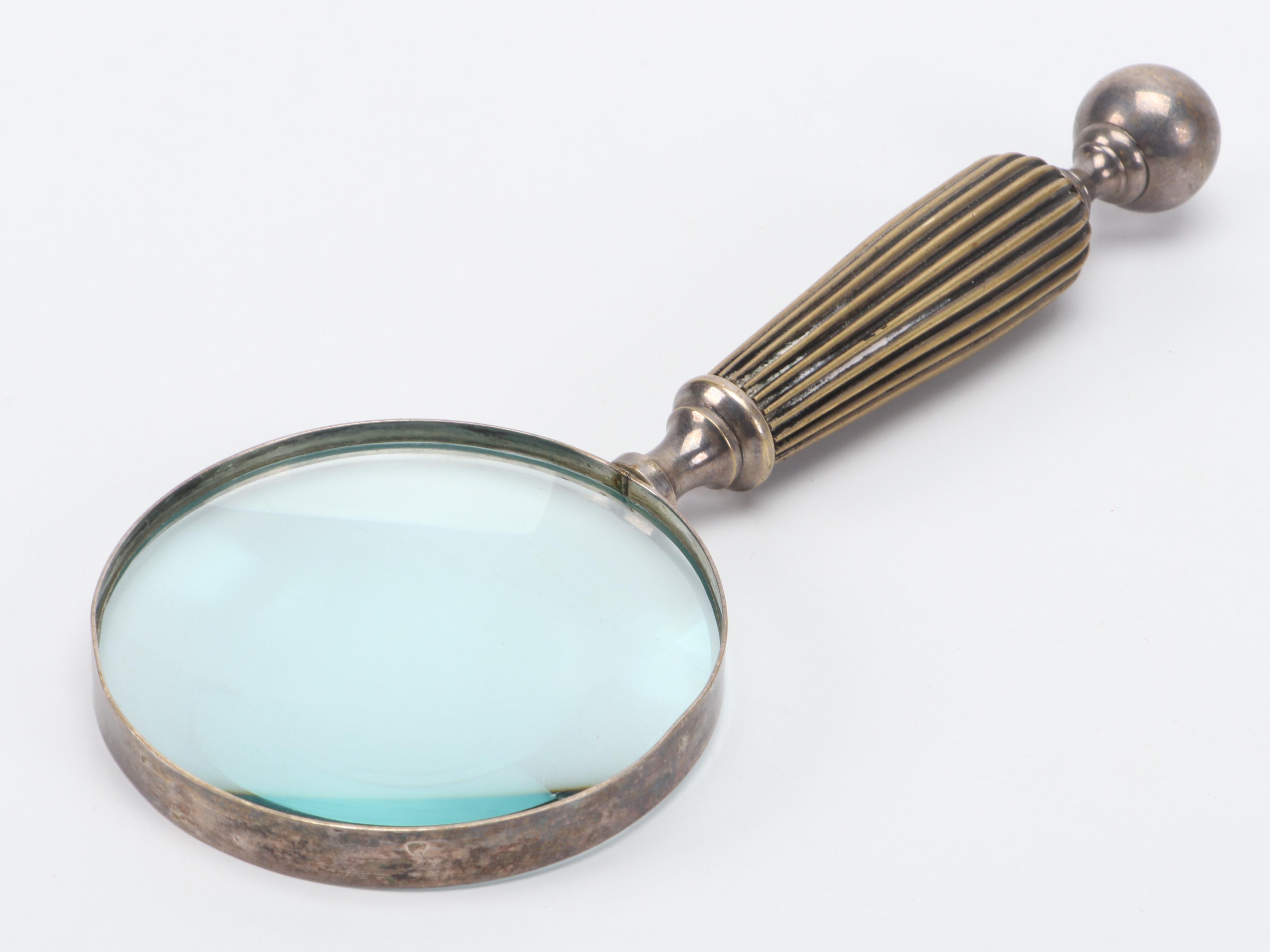 Bulova Brass Metal Quartz Carriage Clock with Magnifying Glass