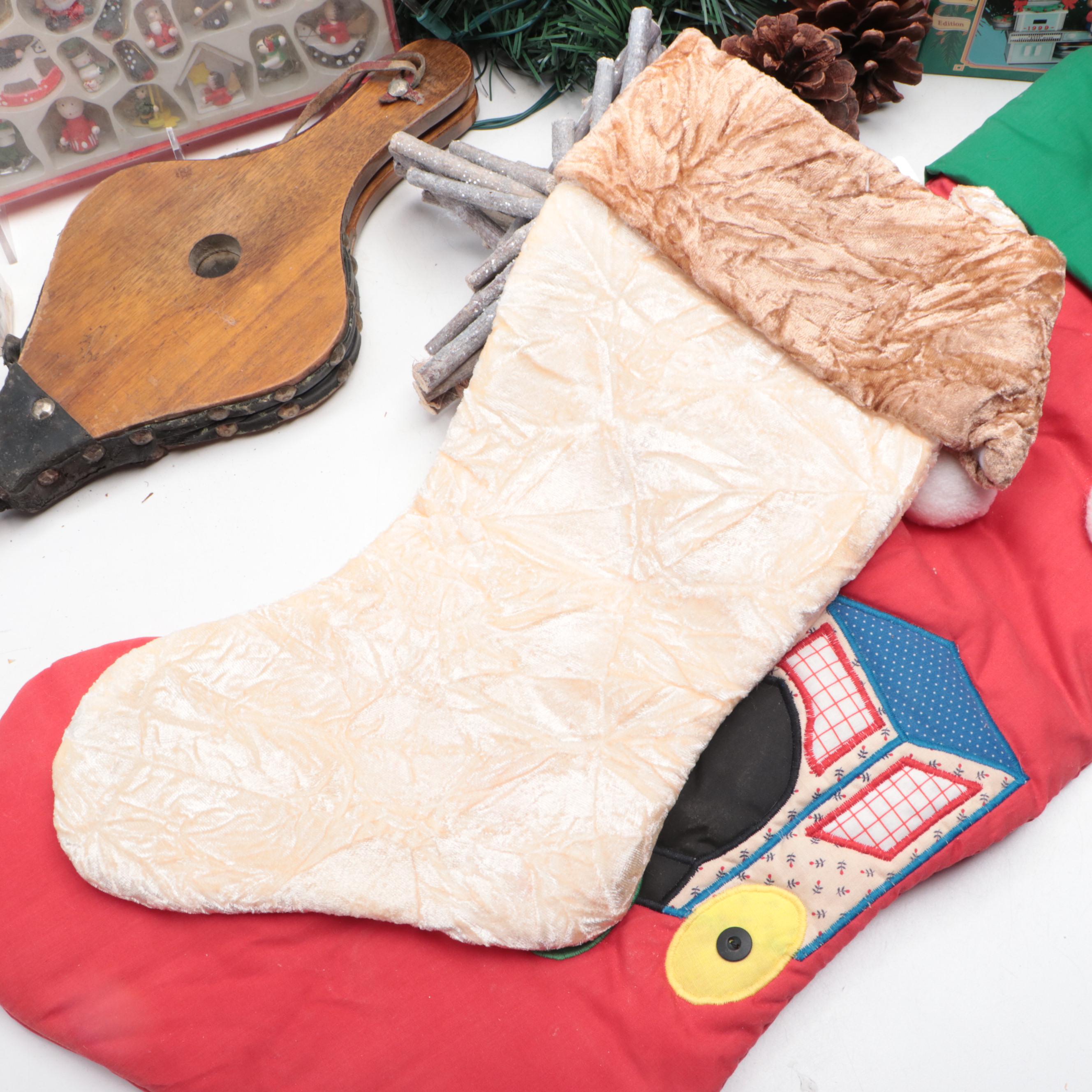 Christmas Stockings, Ornaments, Garland and More Décor