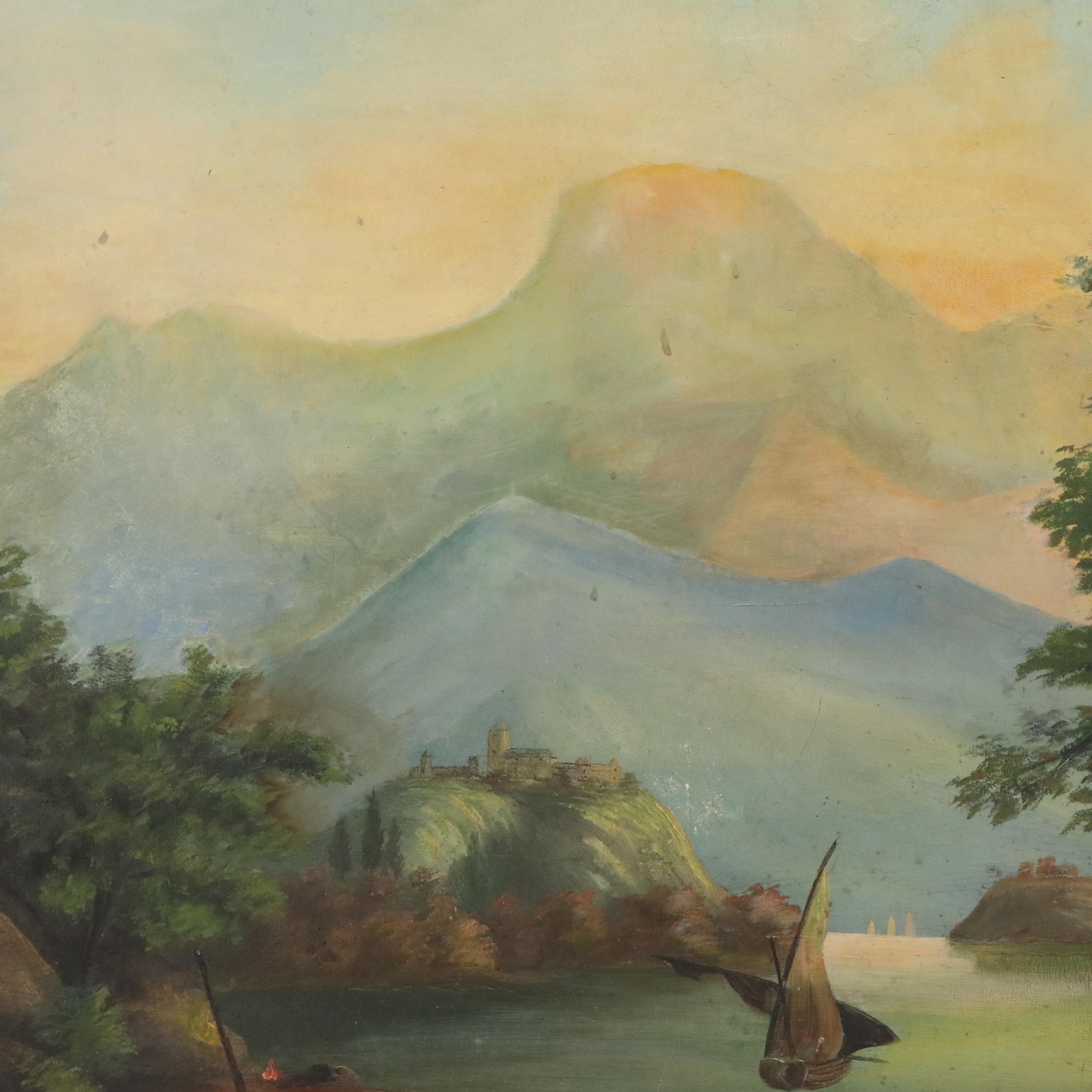 Renaissance-Inspired Oil Painting, 20th Century