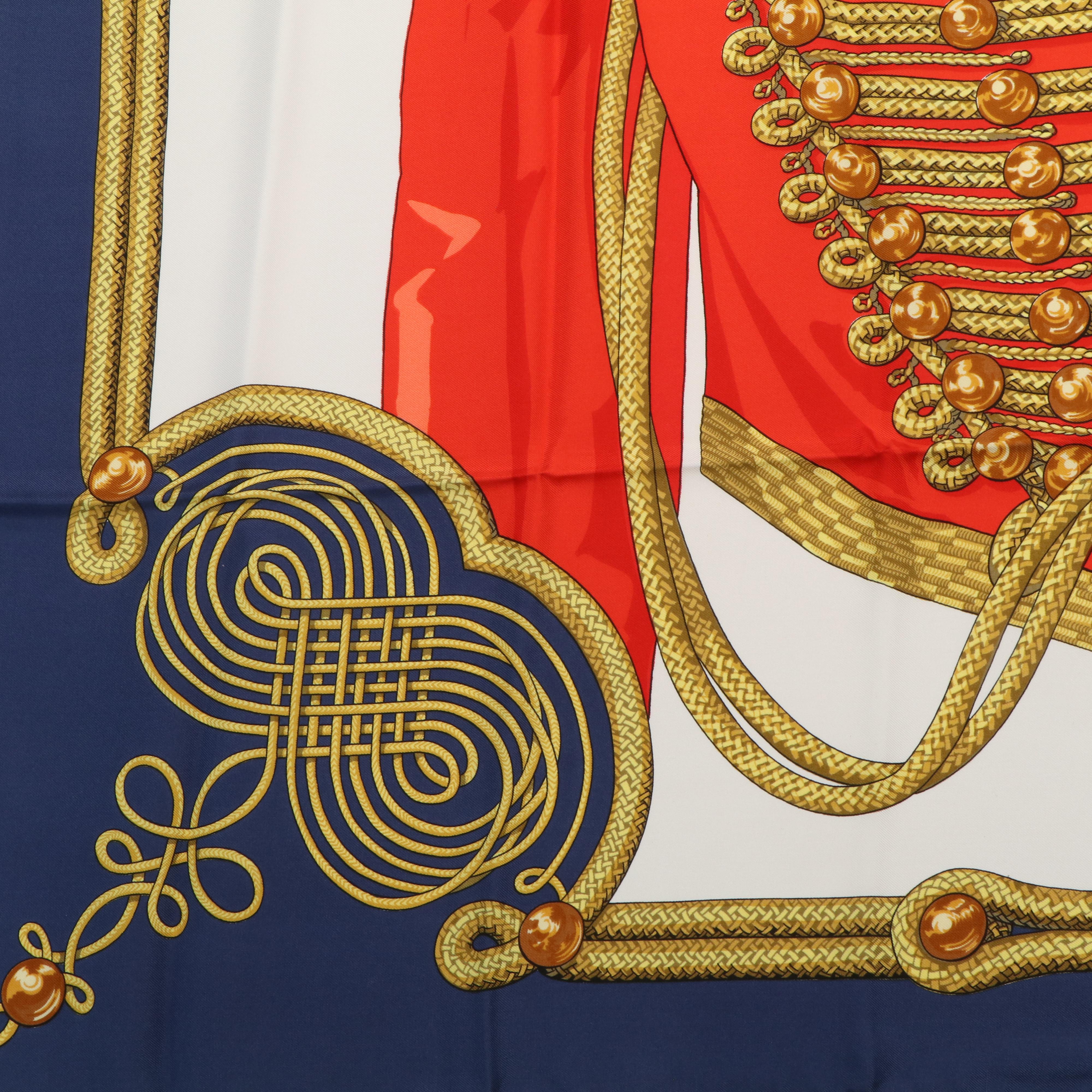 Hermès Early Issue "Brandebourgs" Silk Twill Scarf 90