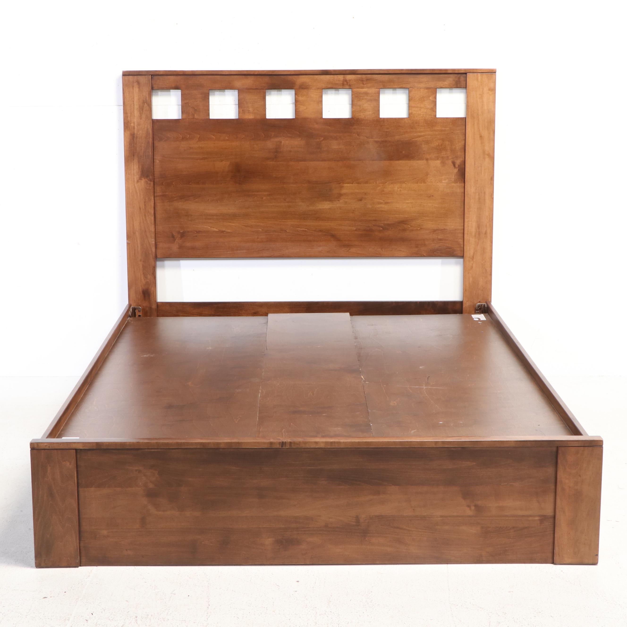 Yutzy's Woodworking for Furniture Fair Maple "Soho" Platform Bed with Storage