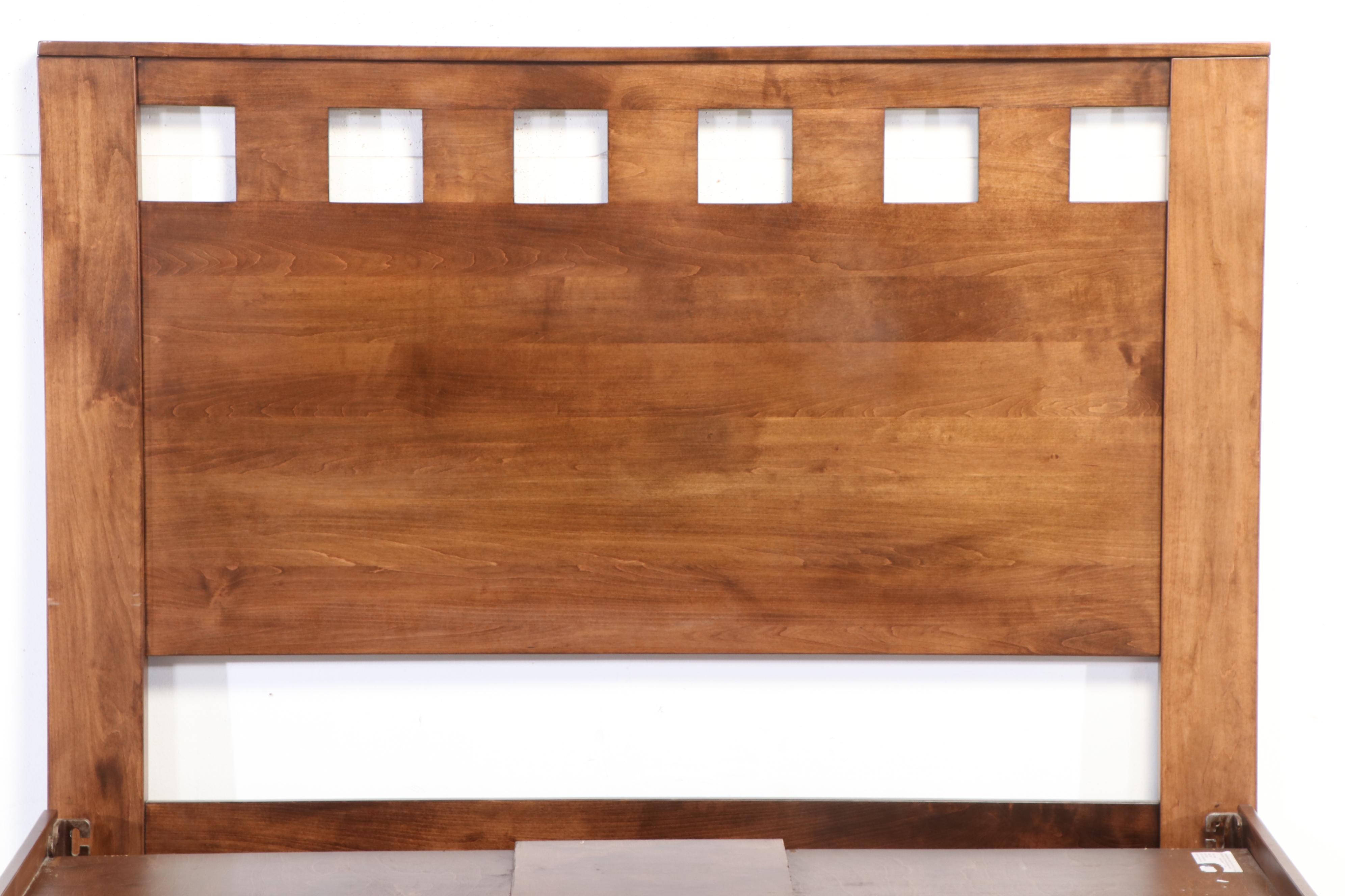 Yutzy's Woodworking for Furniture Fair Maple "Soho" Platform Bed with Storage