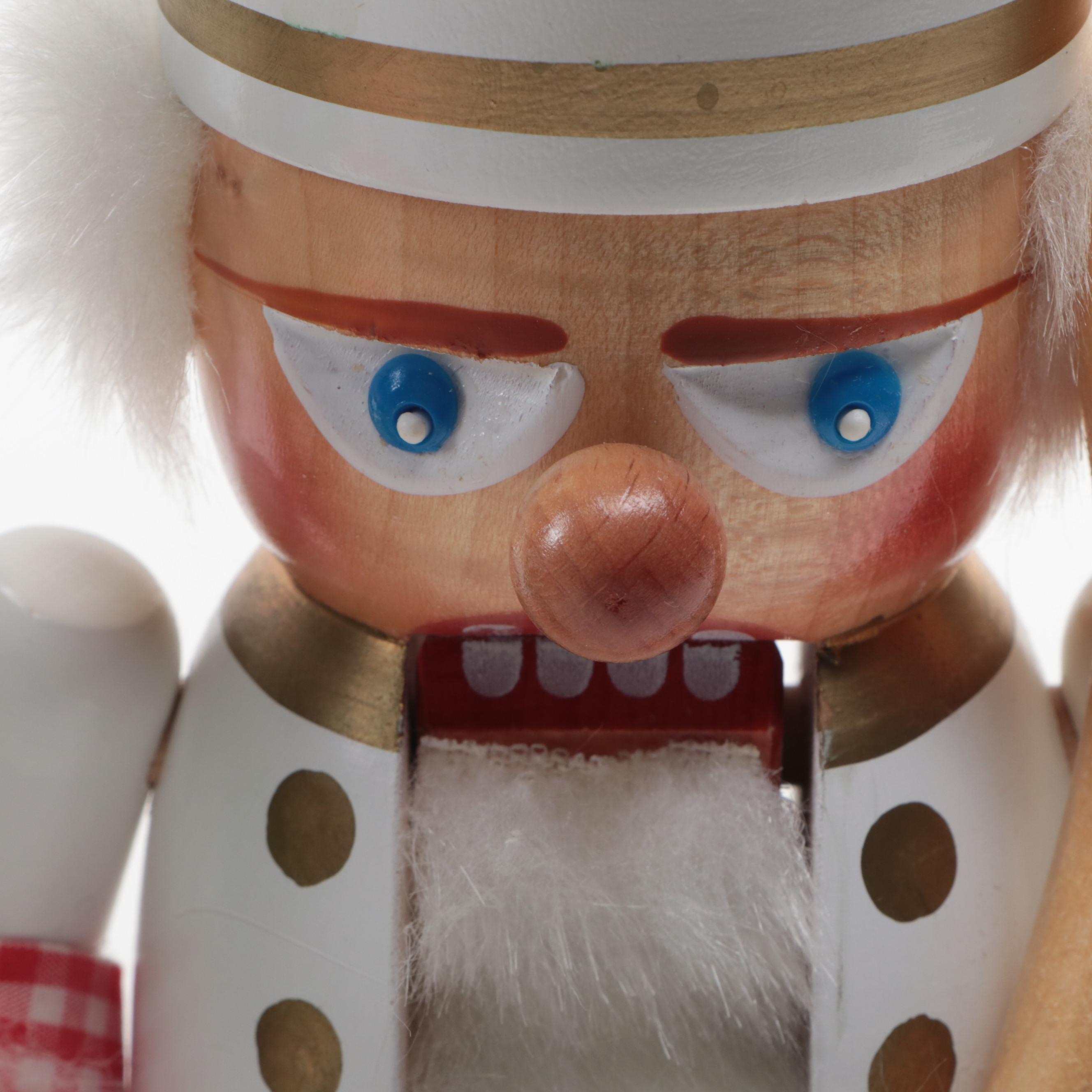 Steinbach "Chubby Lucky Irish" and "Chubby Chef Cook" Wooden Nutcrackers
