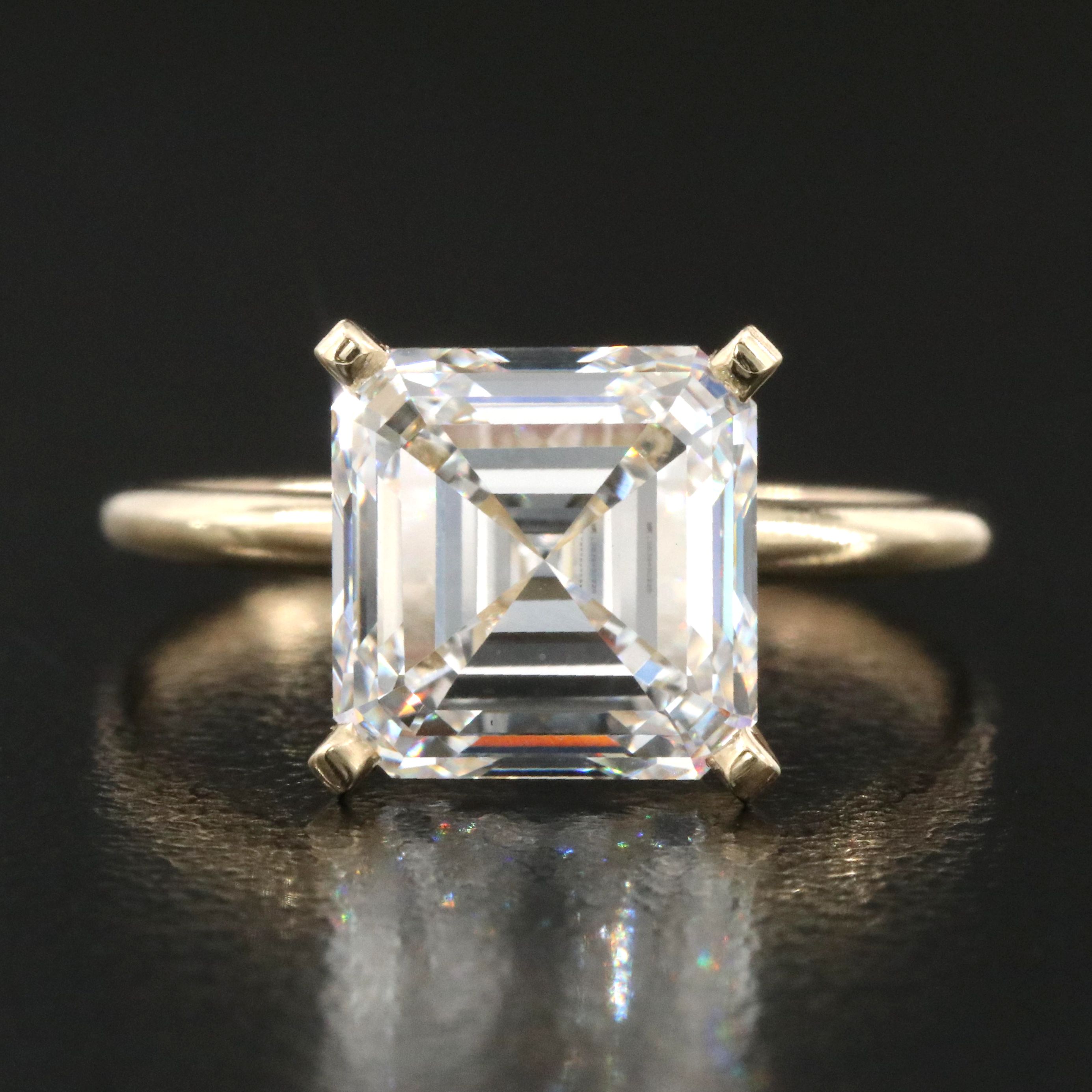 14K 4.70 CT Lab Grown Diamond Solitaire Ring with IGI Report