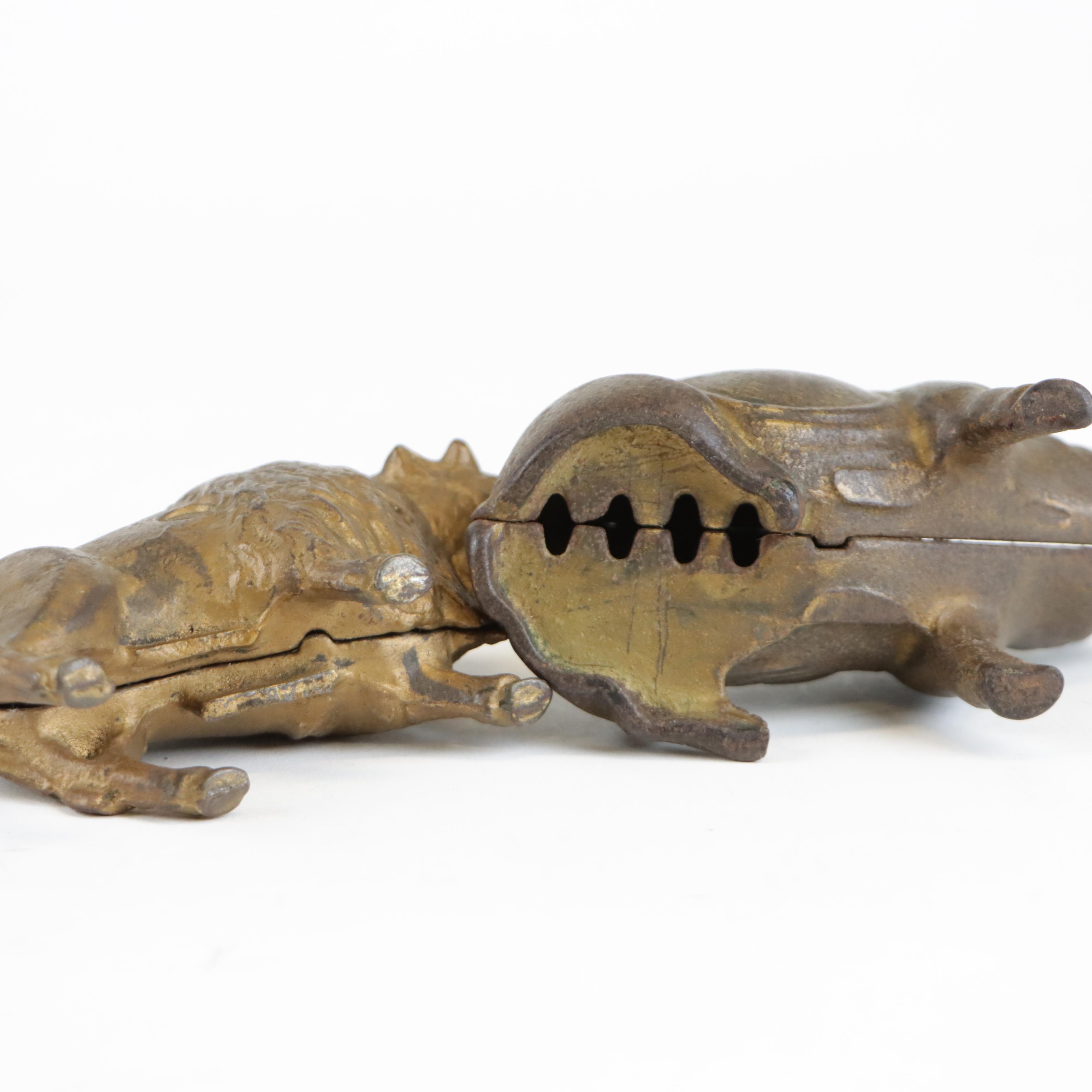 Small A. C. Williams Cast Iron Buffalo and Piggy Banks