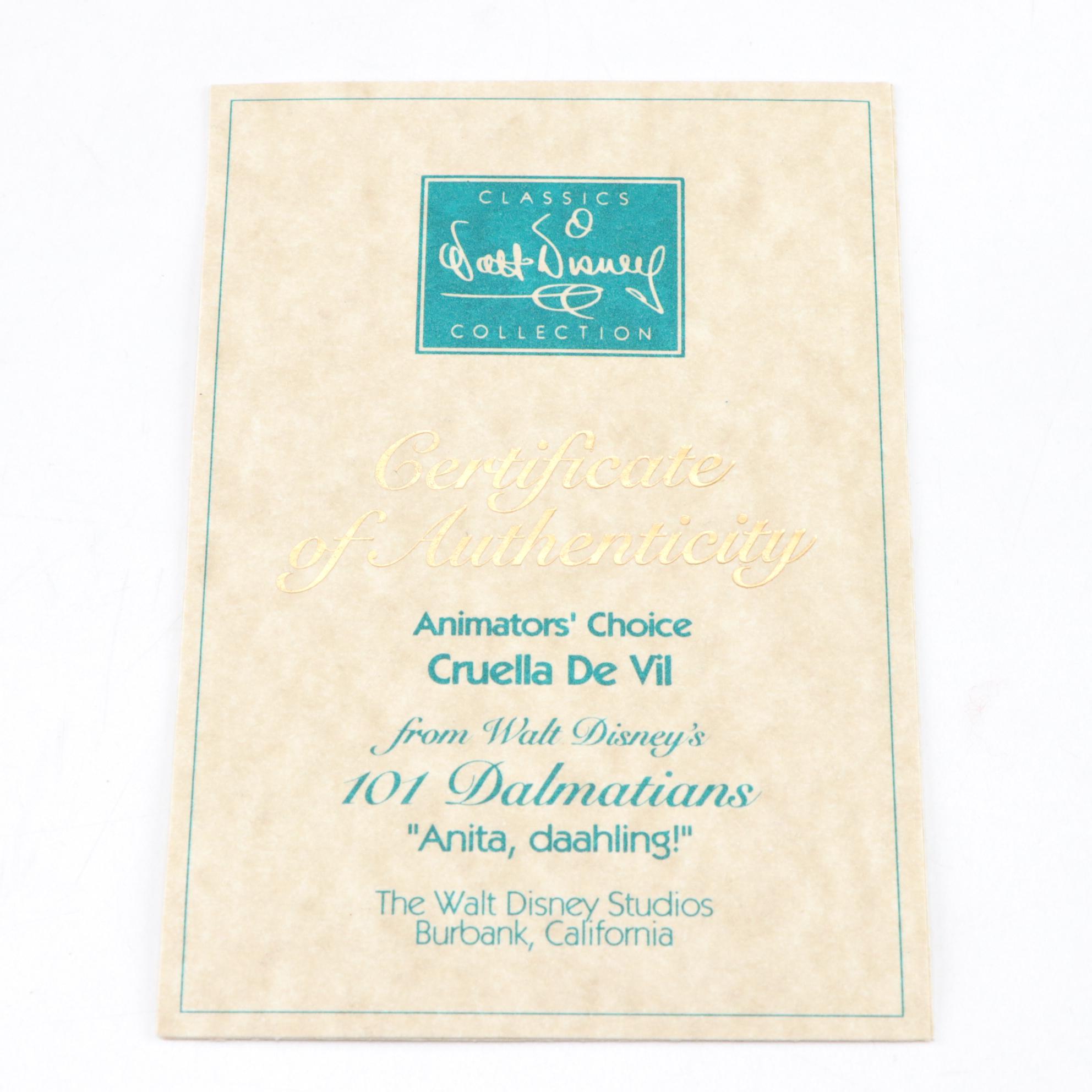 Disney Classics Collection "Cruella De Vil" Porcelain Statue