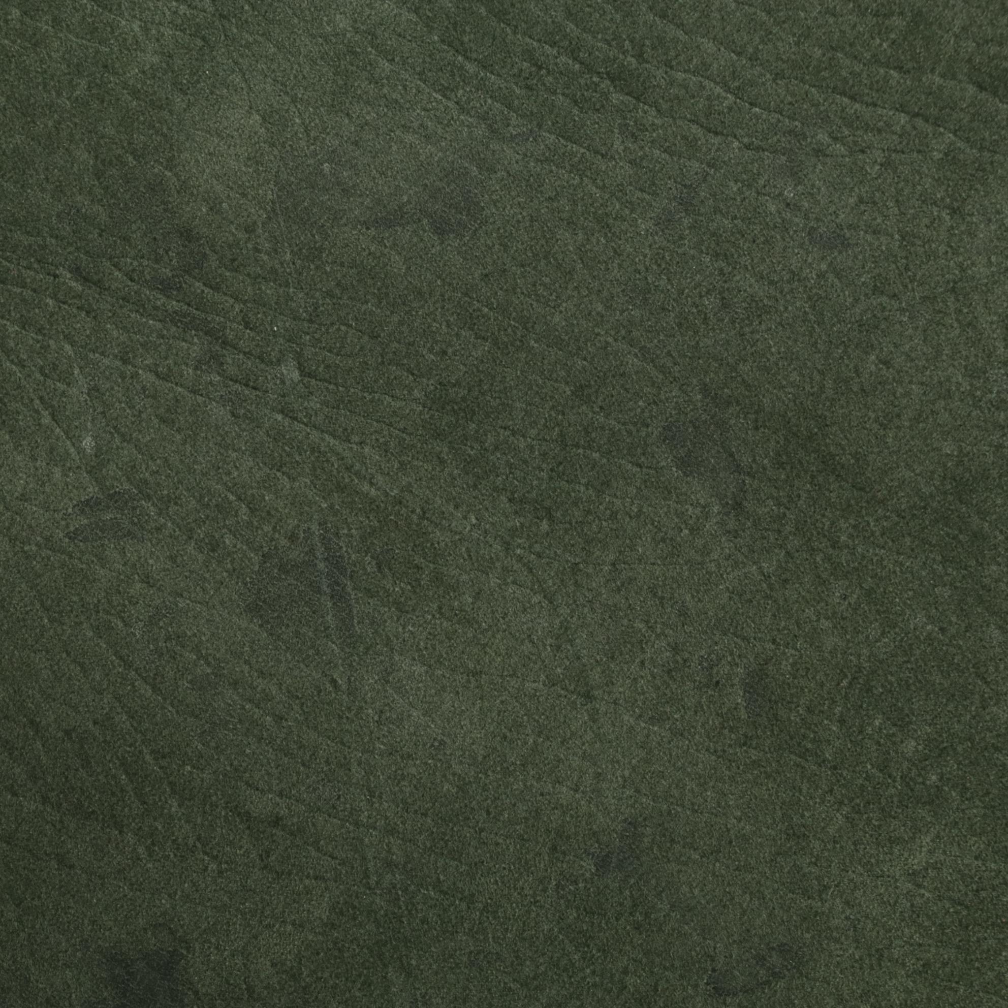 Harden Chippendale Style Green Leather Wingback Armchair with Nail Head Trim