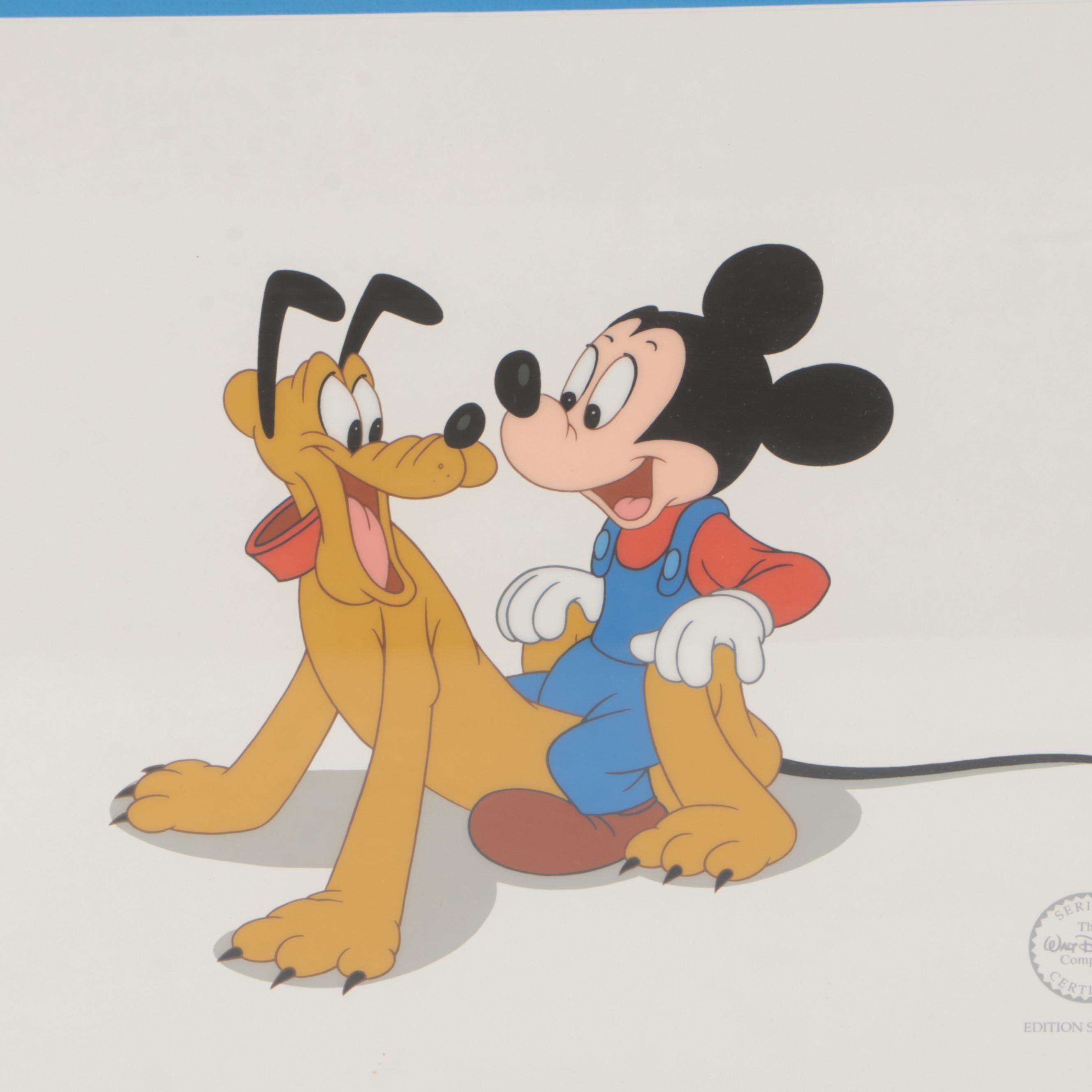 Walt Disney "Mickey Down Under" Limited Edition Sericel with Figurine