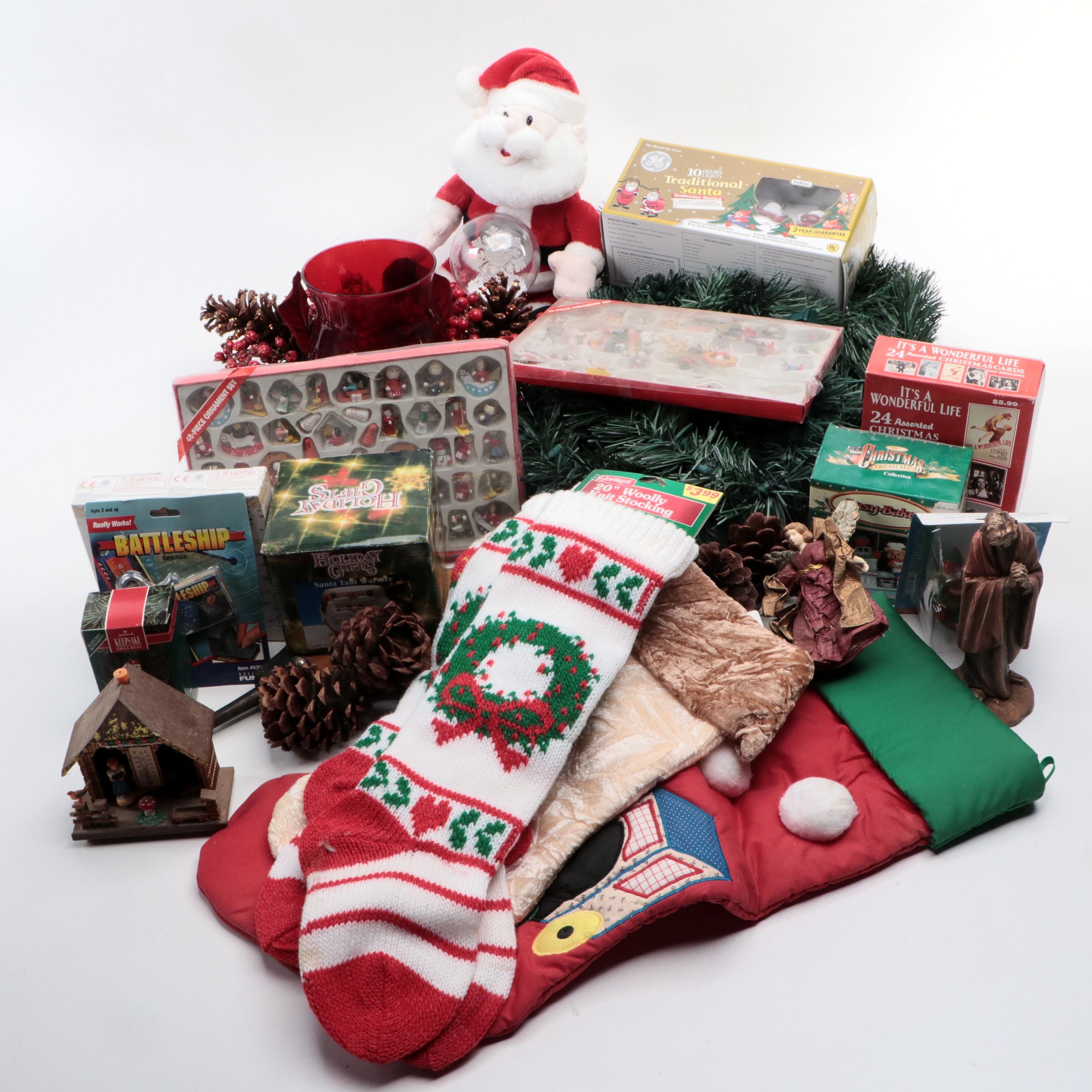 Christmas Stockings, Ornaments, Garland and More Décor
