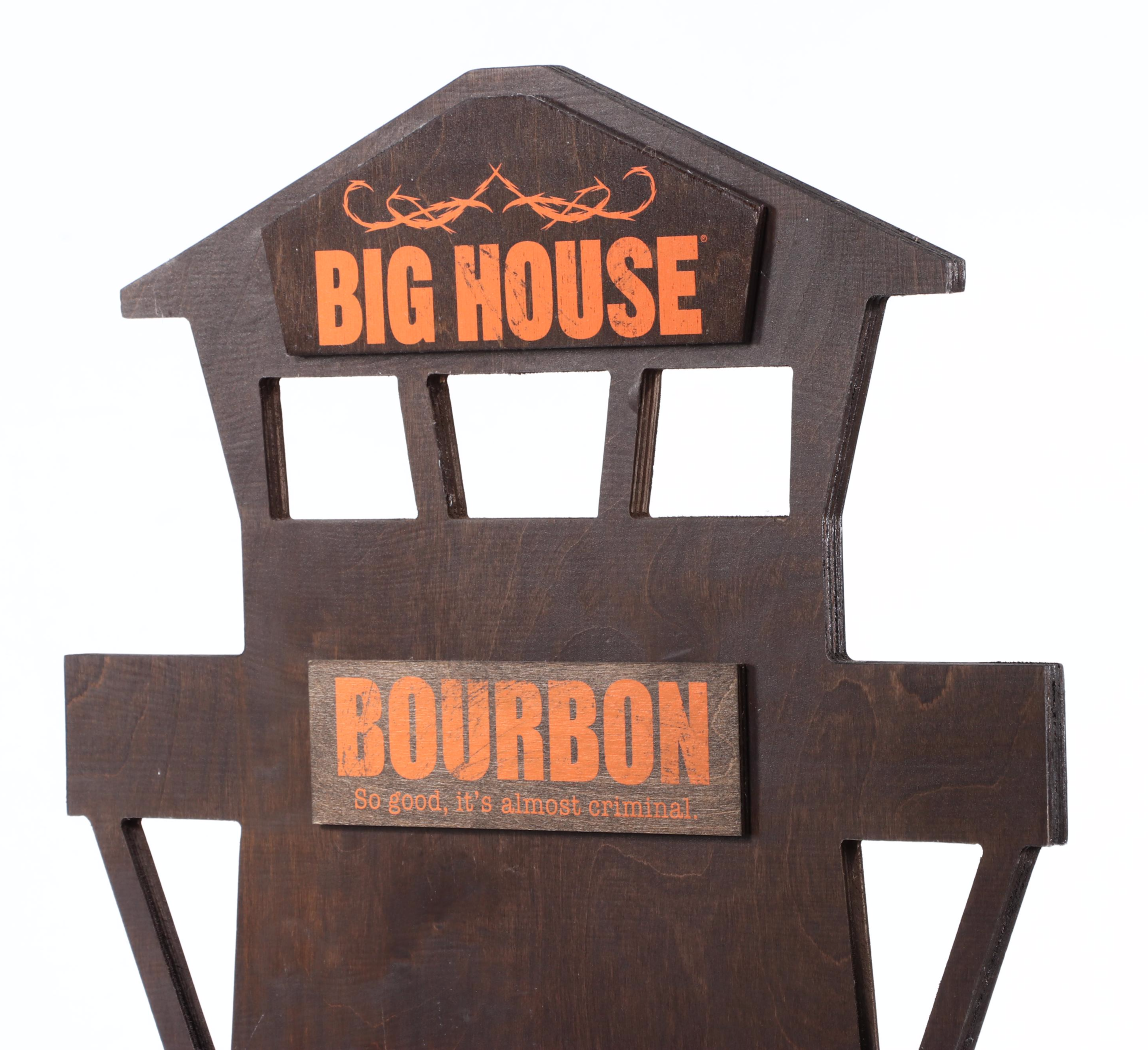 "Big House Bourbon" Laminate Double-Sided Retail Display Rack
