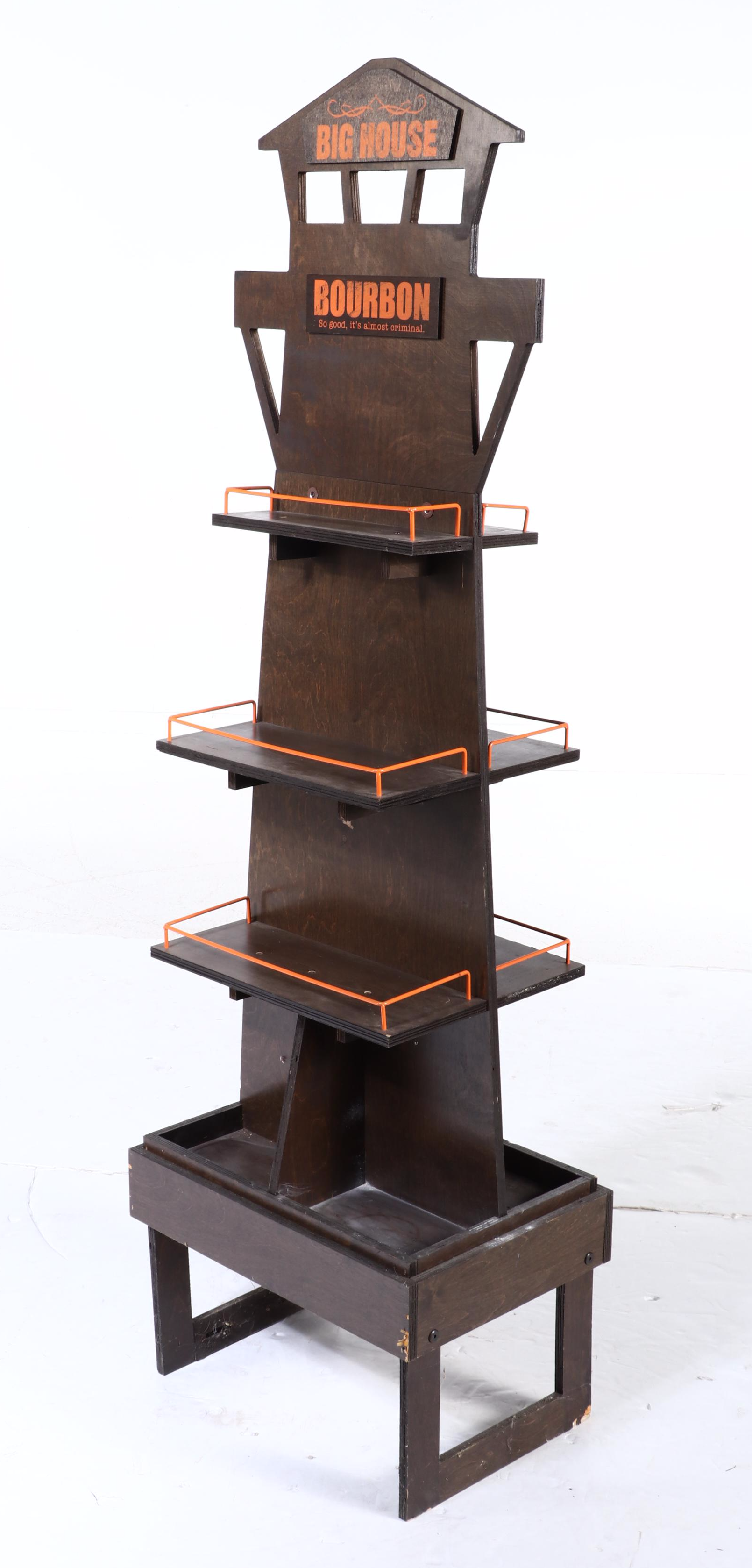 "Big House Bourbon" Laminate Double-Sided Retail Display Rack