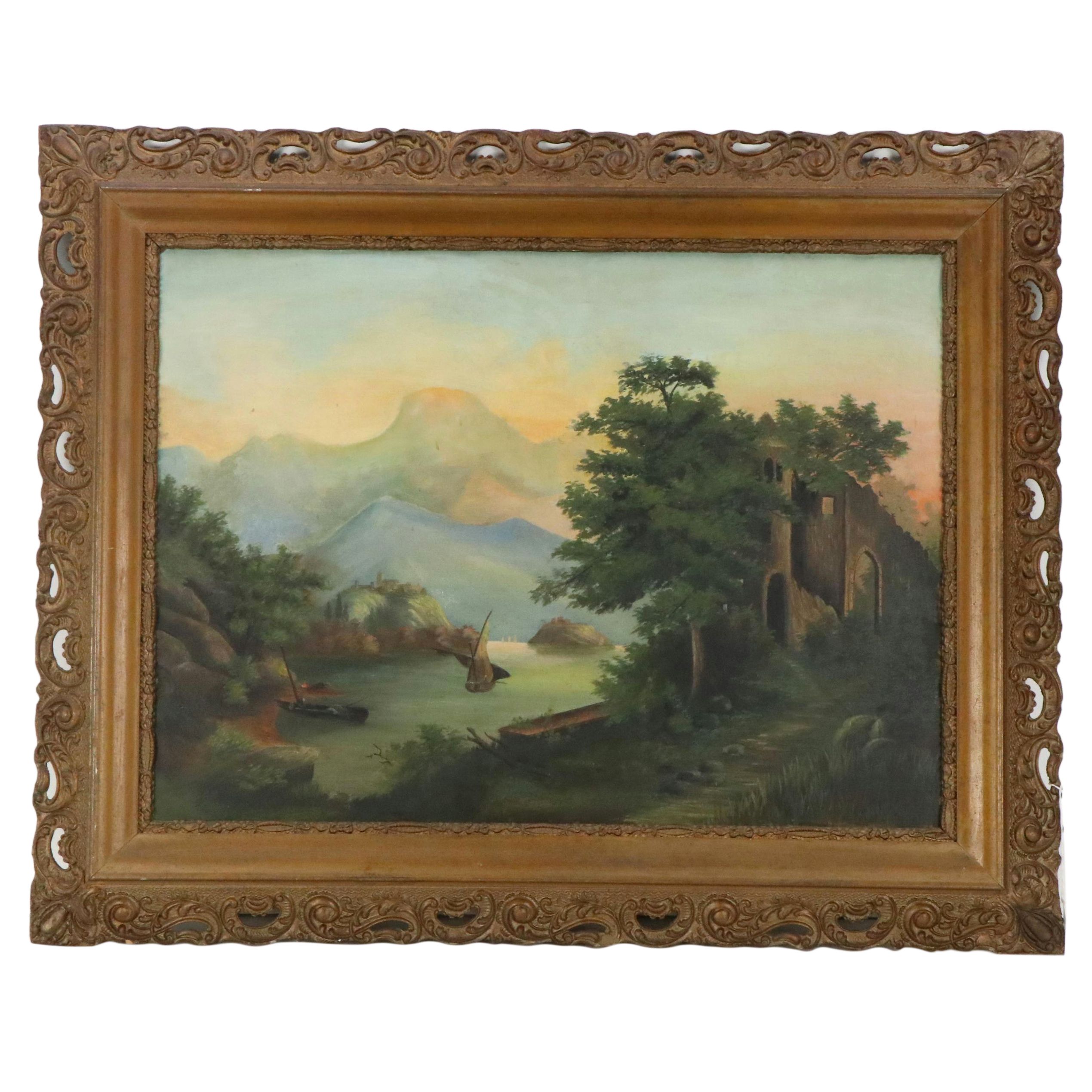 Renaissance-Inspired Oil Painting, 20th Century