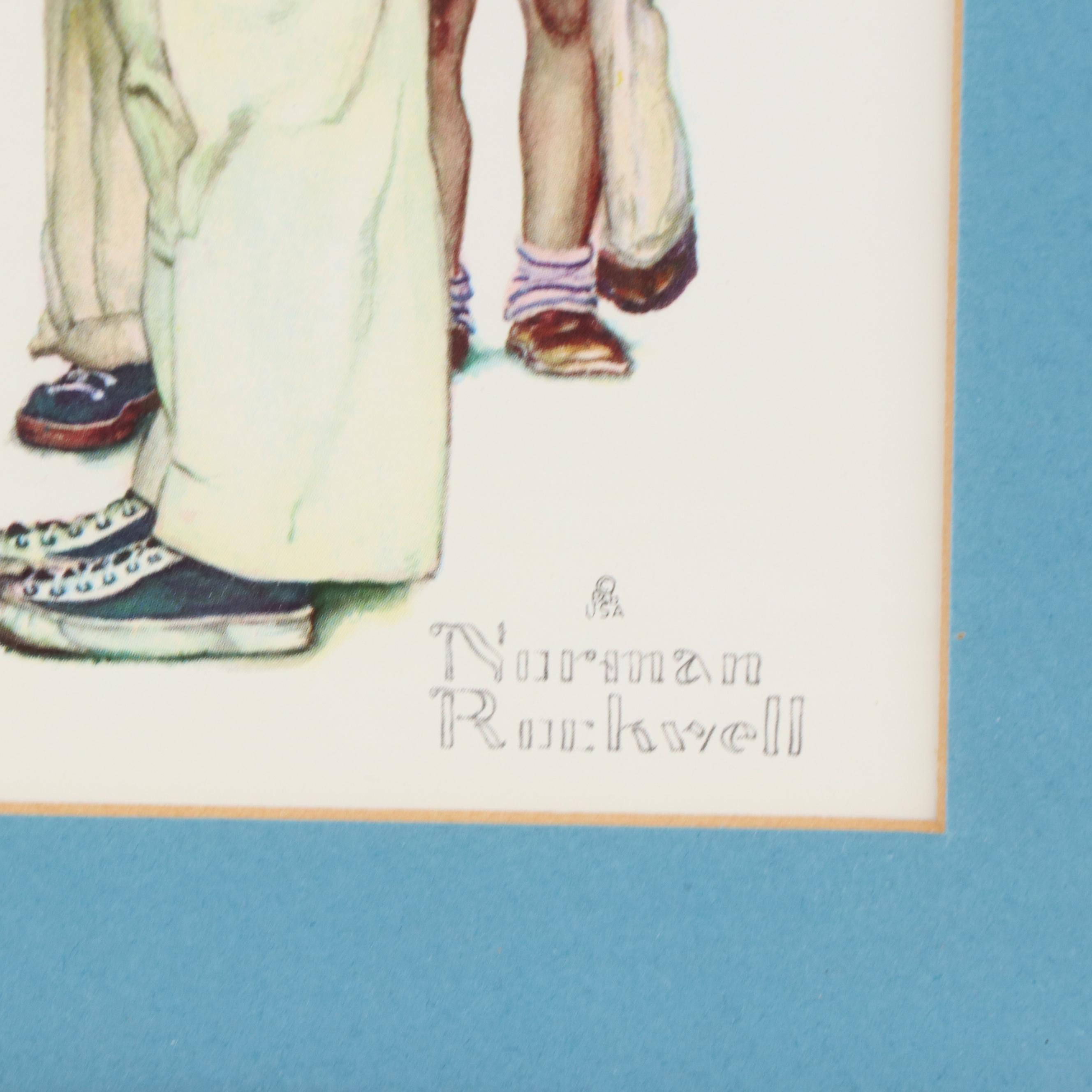 Four Sports-Themed Offset Lithographs After Norman Rockwell