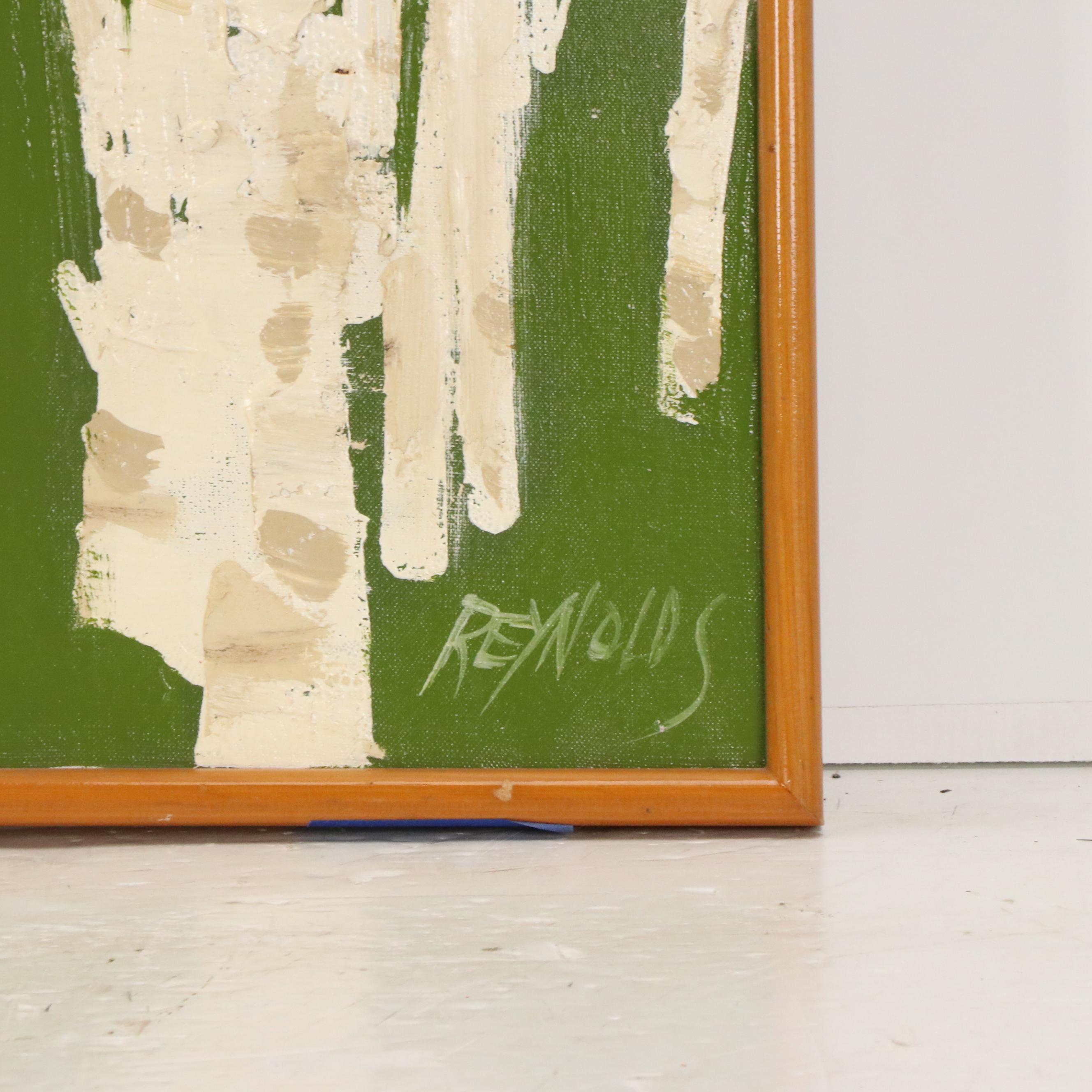 Lee Reynolds Vanguard Studios Oil Painting of an Abstract Landscape with Trees