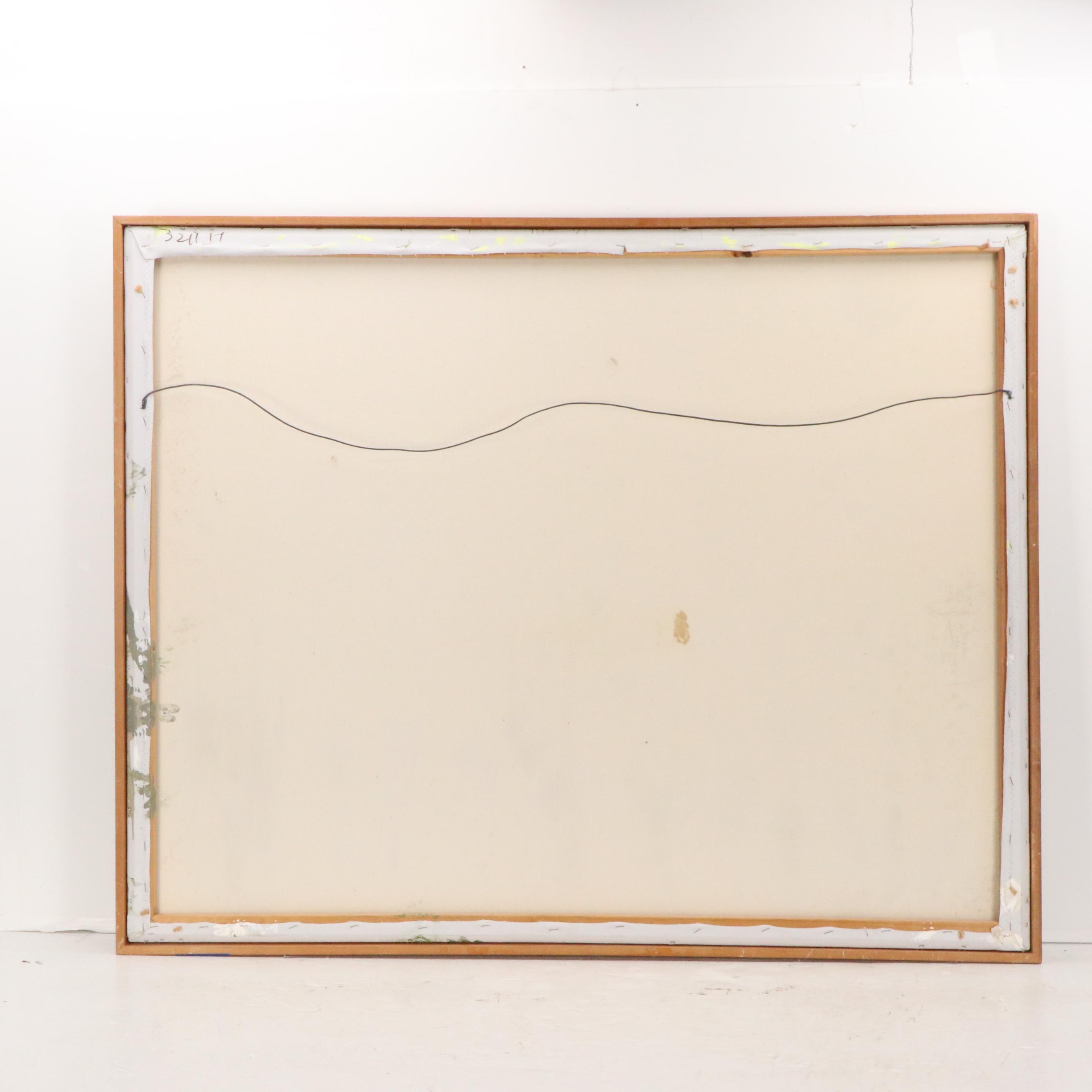 Lee Reynolds Vanguard Studios Oil Painting of an Abstract Landscape with Trees