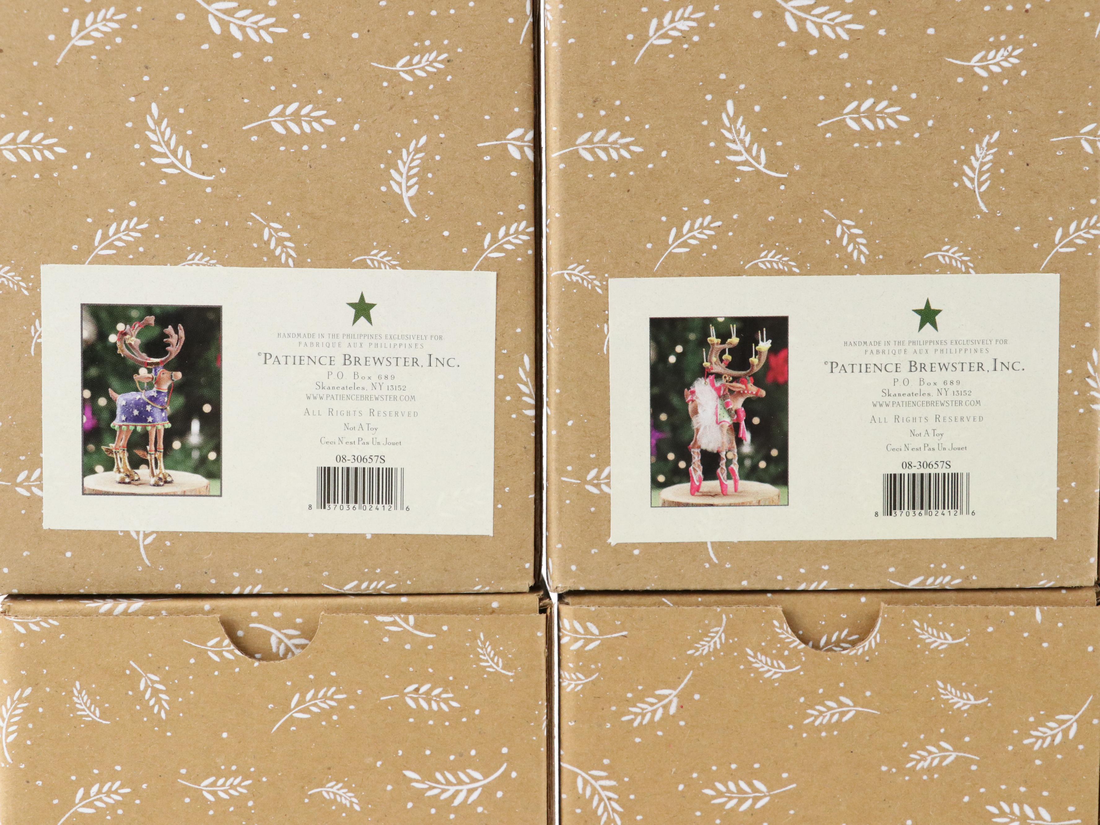 Krinkles by Patience Brewster "Dash Away" Santa and Reindeer Figurines