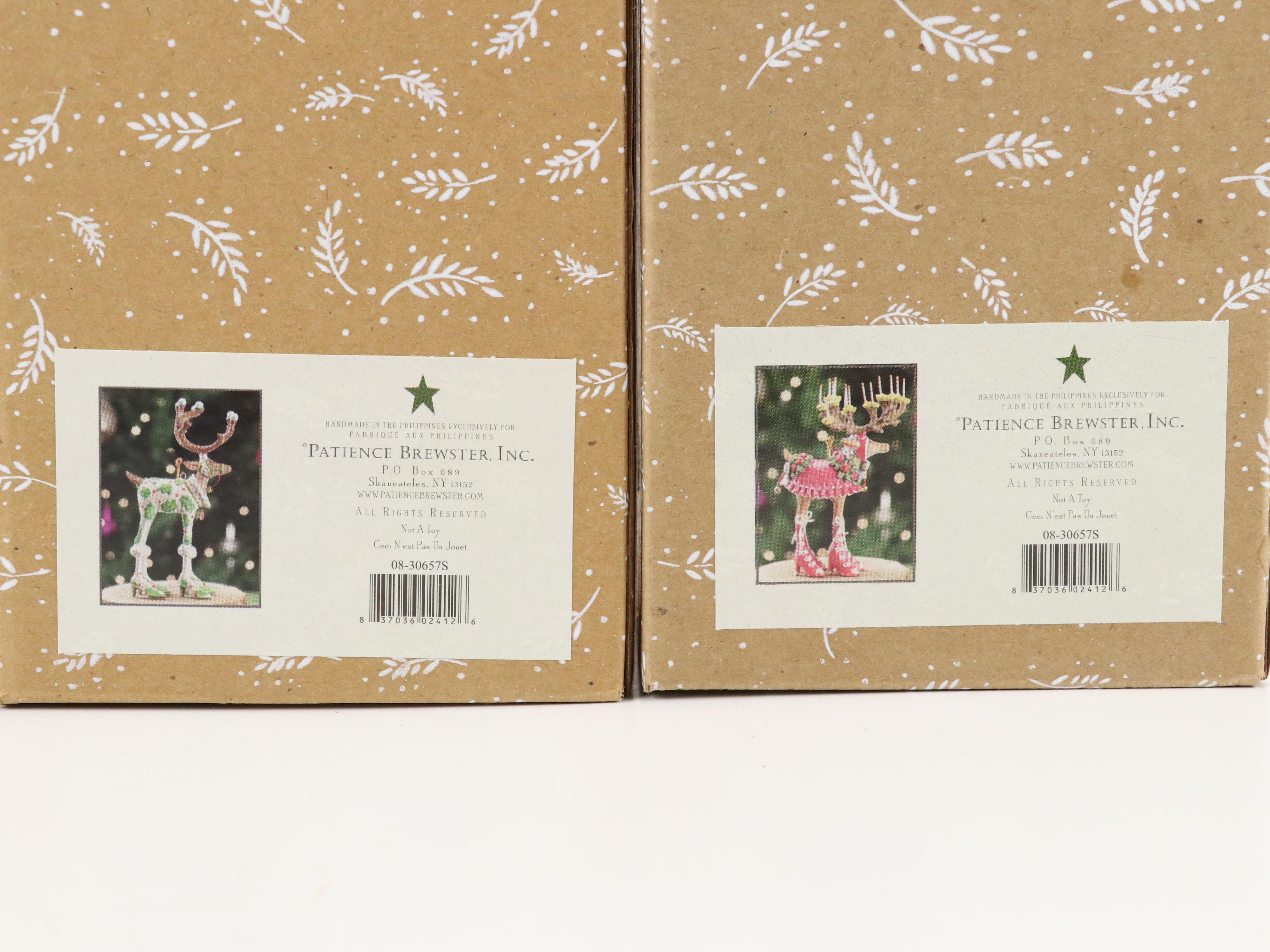 Krinkles by Patience Brewster "Dash Away" Santa and Reindeer Figurines