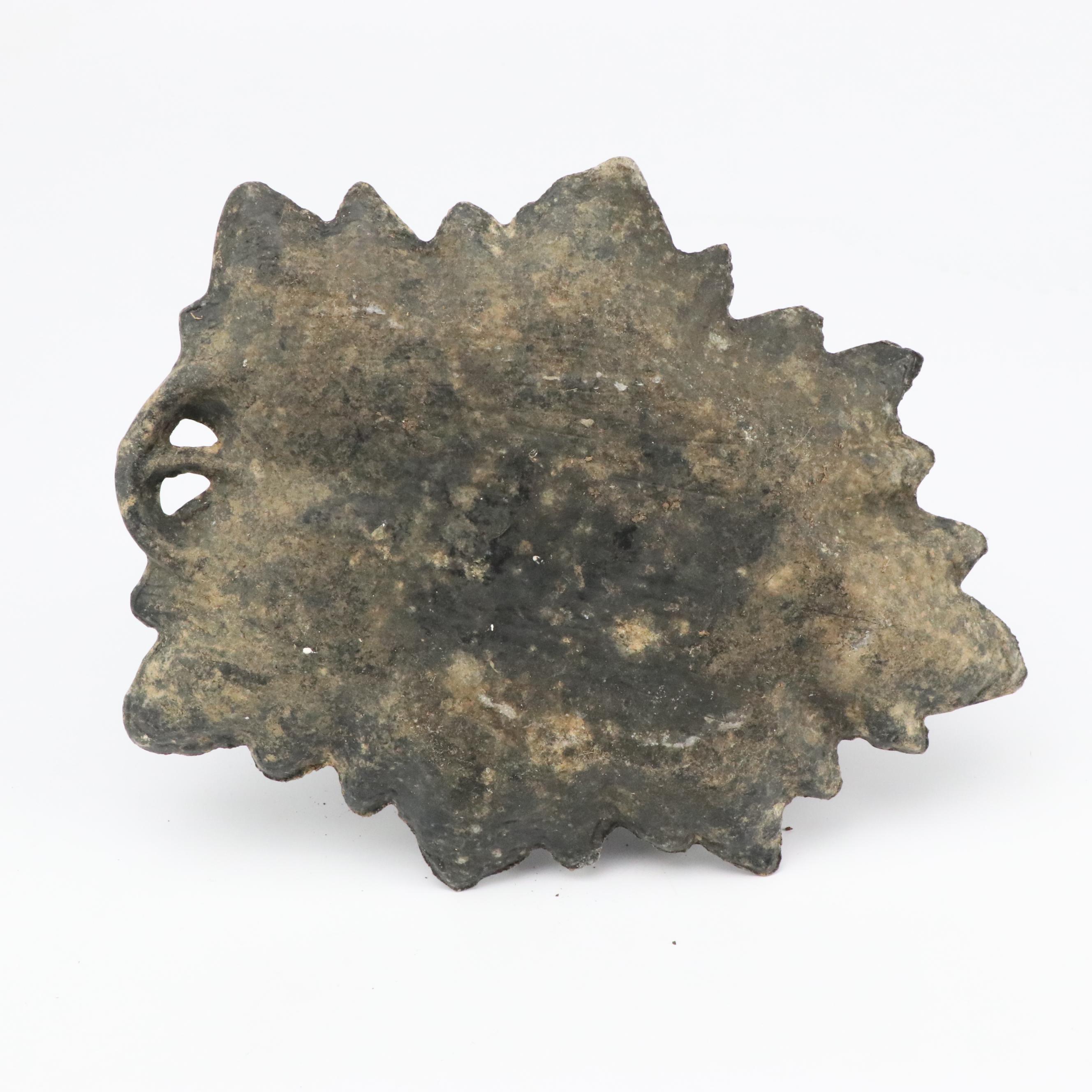 Cast Metal Squirrel on Leaf Nutcracker