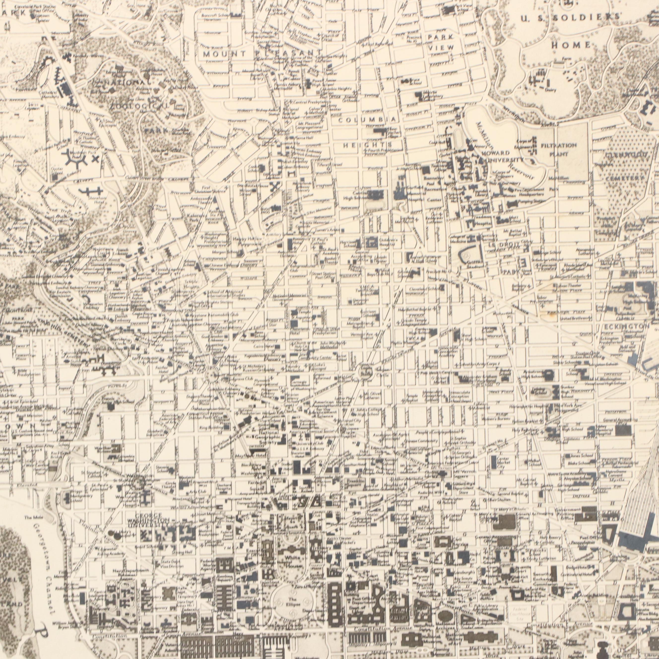 National Geographic "Pocket Map of Central Washington District of Columbia"
